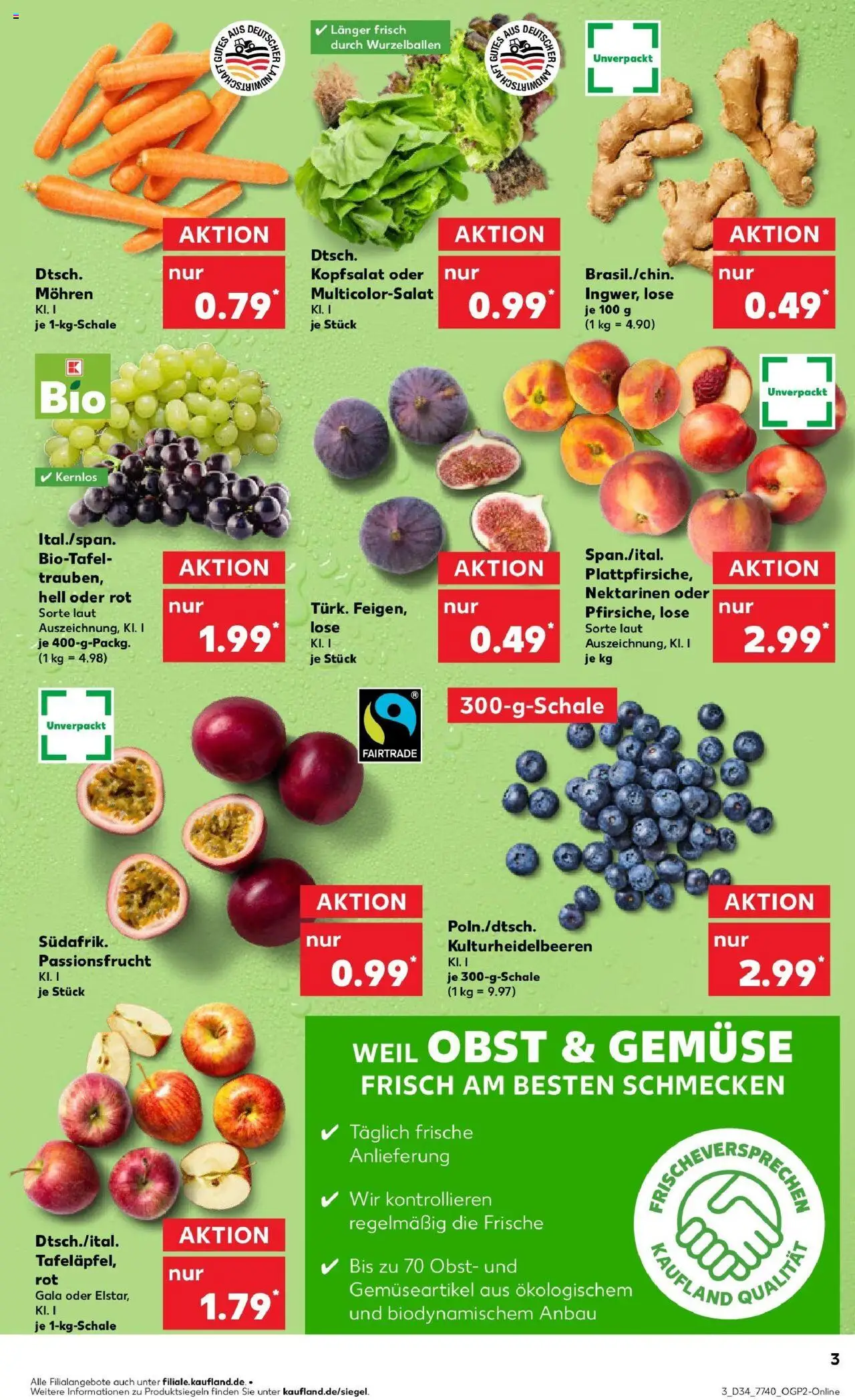 Kaufland prospekt Wiesbaden	 - gültig ab dem 21.08.2025 | Seite: 3 | Produkte: Nektarinen, Mohren, Gemüse, Obst