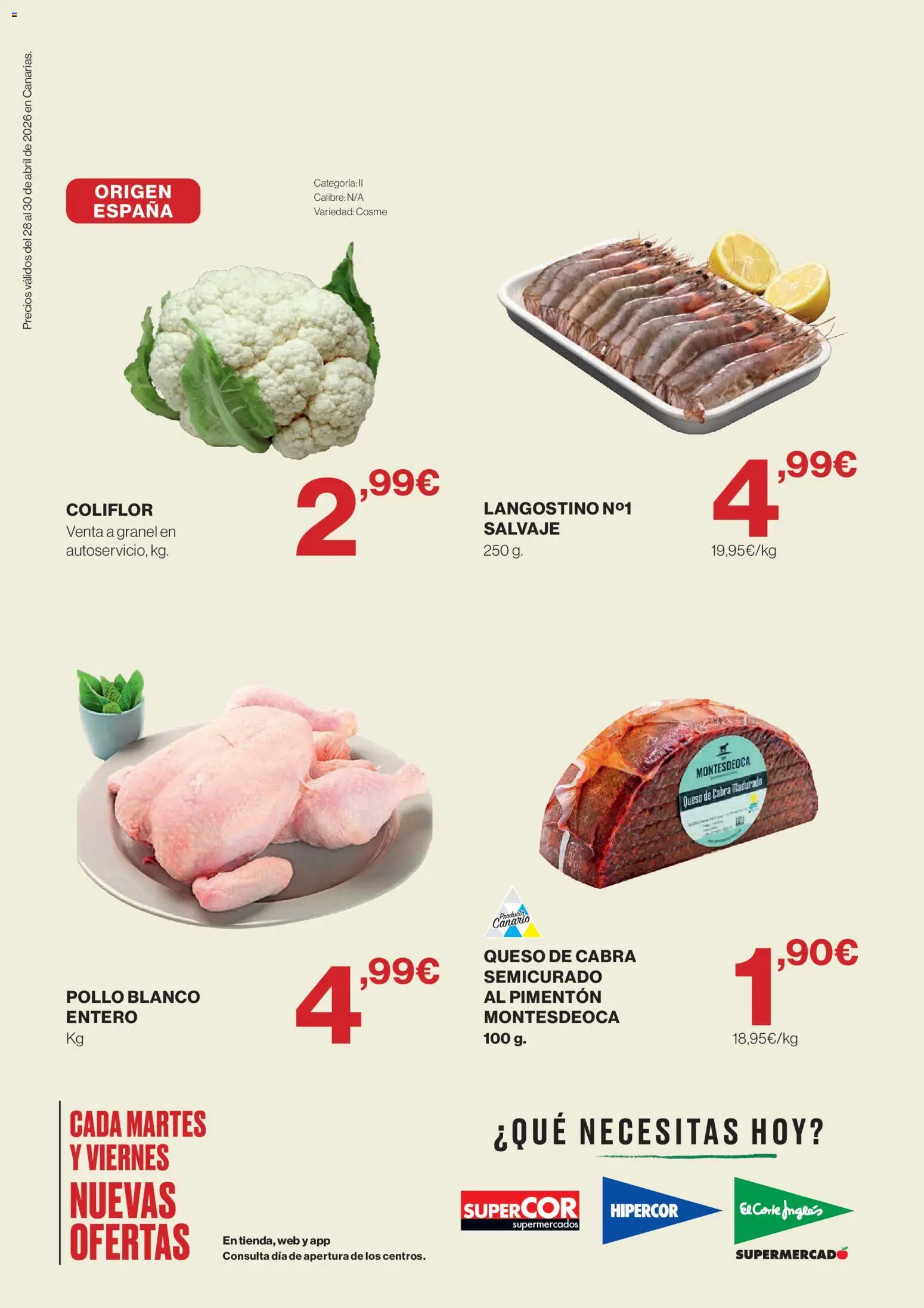 Supercor Canarias │ válido desde el 28.04.2026 | Página: 2 | Productos: Queso, Langostino