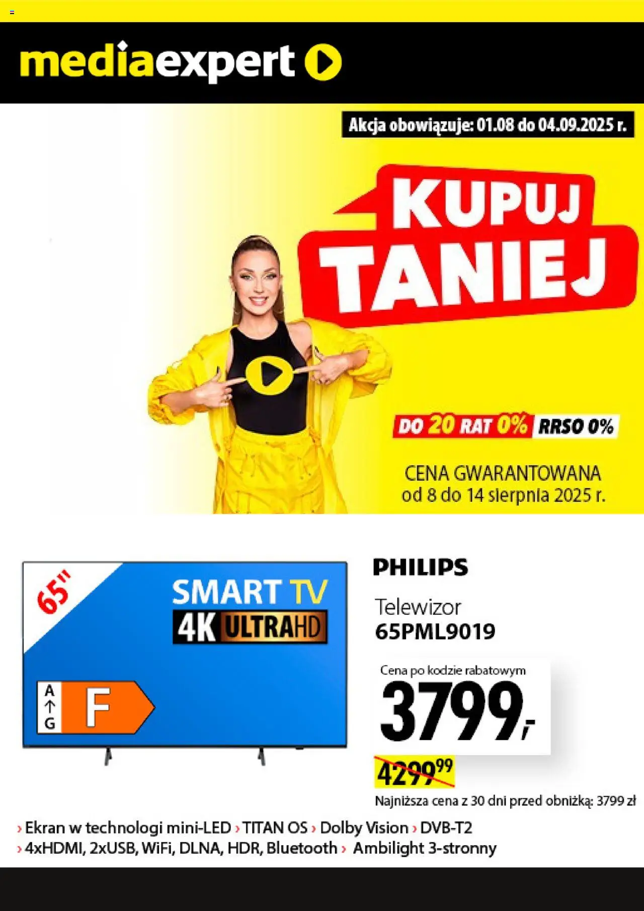 Mediaexpert promocje od 08.08.2025 | Strona: 1 | Produkty: Telewizor