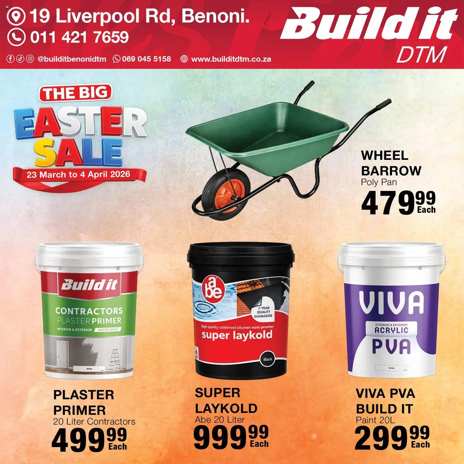 New Build It catalogue – valid from 23.03.2026 | Page: 6 | Products: Primer, Paint, Plaster primer, Plaster