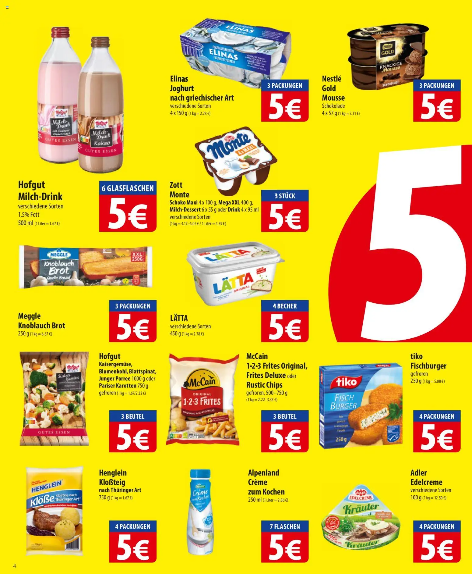 Famila Prospekt 	 – gültig ab 17.11.2025 | Seite: 4 | Produkte: Joghurt, McCain, Creme, Brot