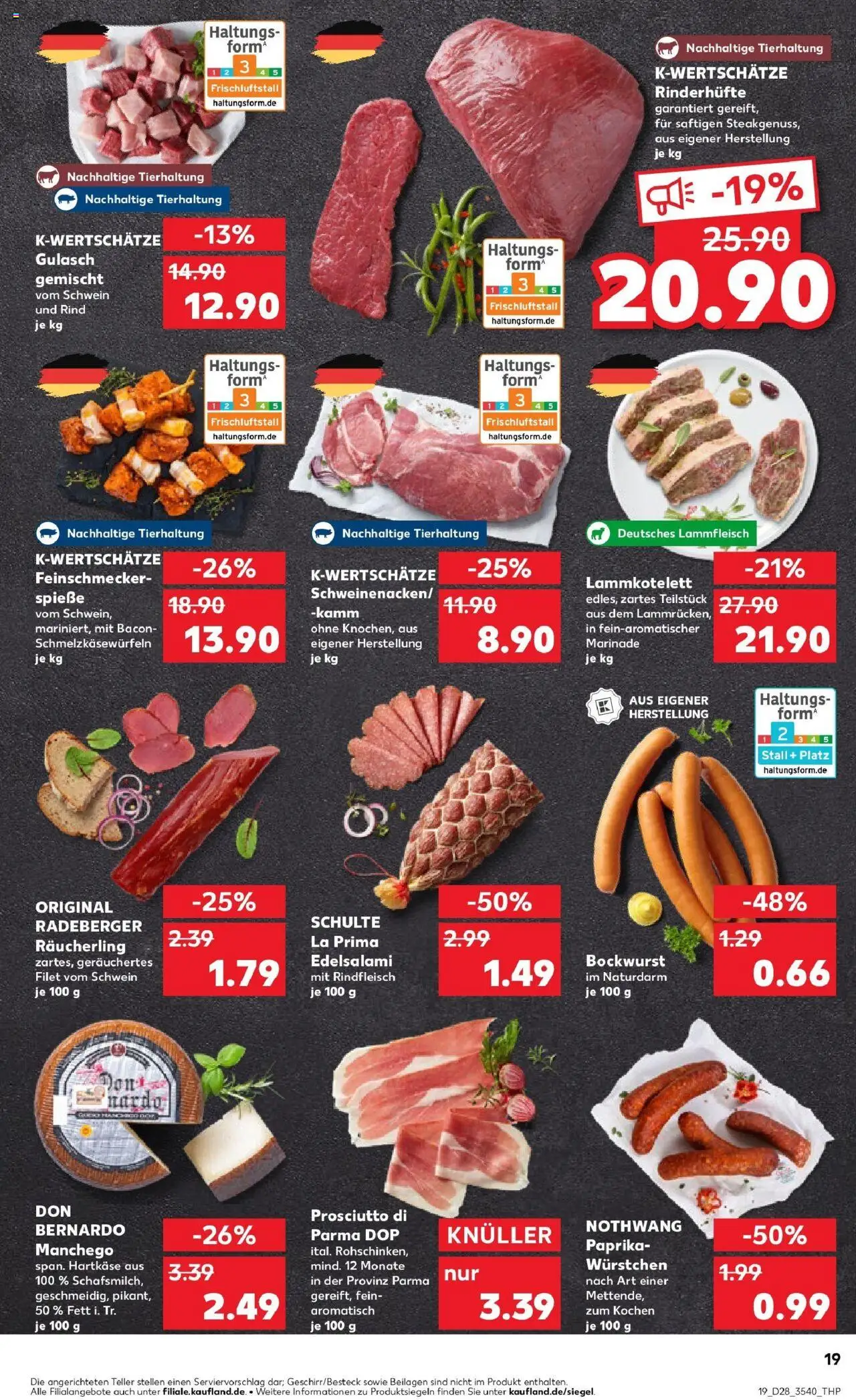 Kaufland prospekt Oschersleben (Bode)	 - gültig ab dem 09.07.2025 | Seite: 19 | Produkte: Paprika, Gulasch, Salami, Rindfleisch