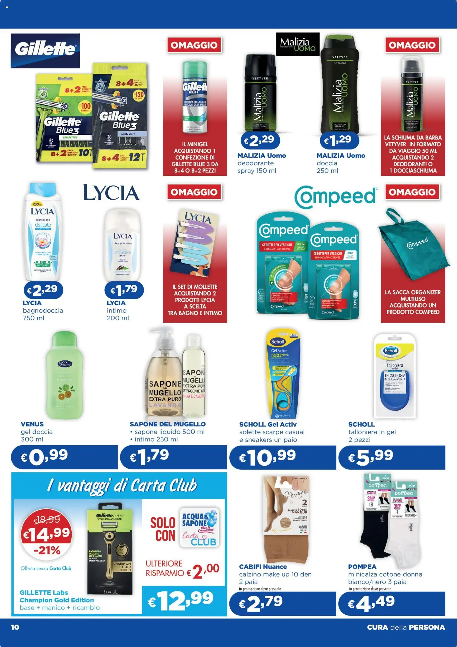 Volantino Acqua e Sapone del 29.04.2026 | Pagina: 10 | Prodotti: Schiuma da barba, Detergente, Intimo, Doccia