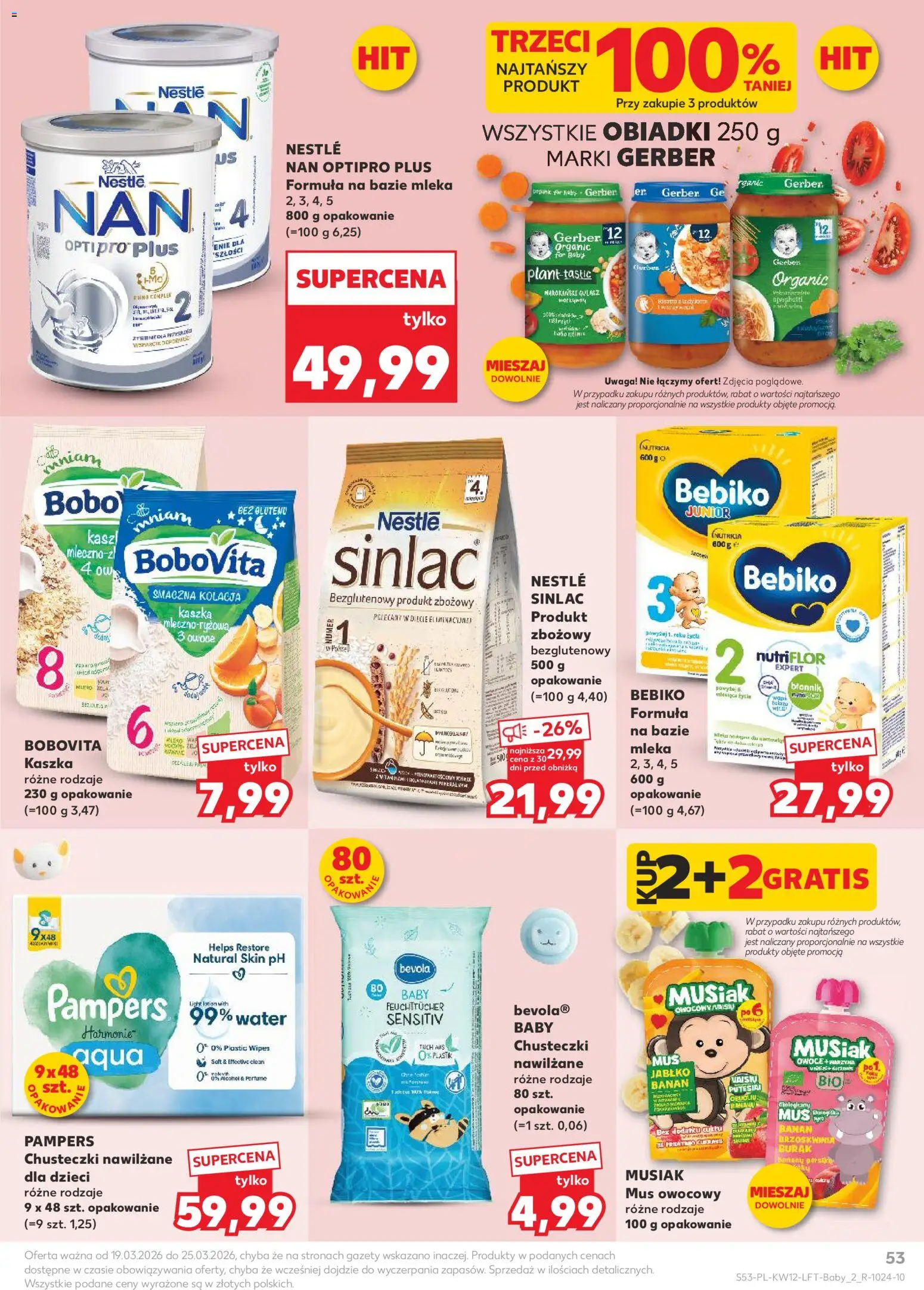 Kaufland gazetka od 19.03.2026 | Strona: 53 | Produkty: Burak, Brzoskwinia, Nestle nan optipro plus, Banany