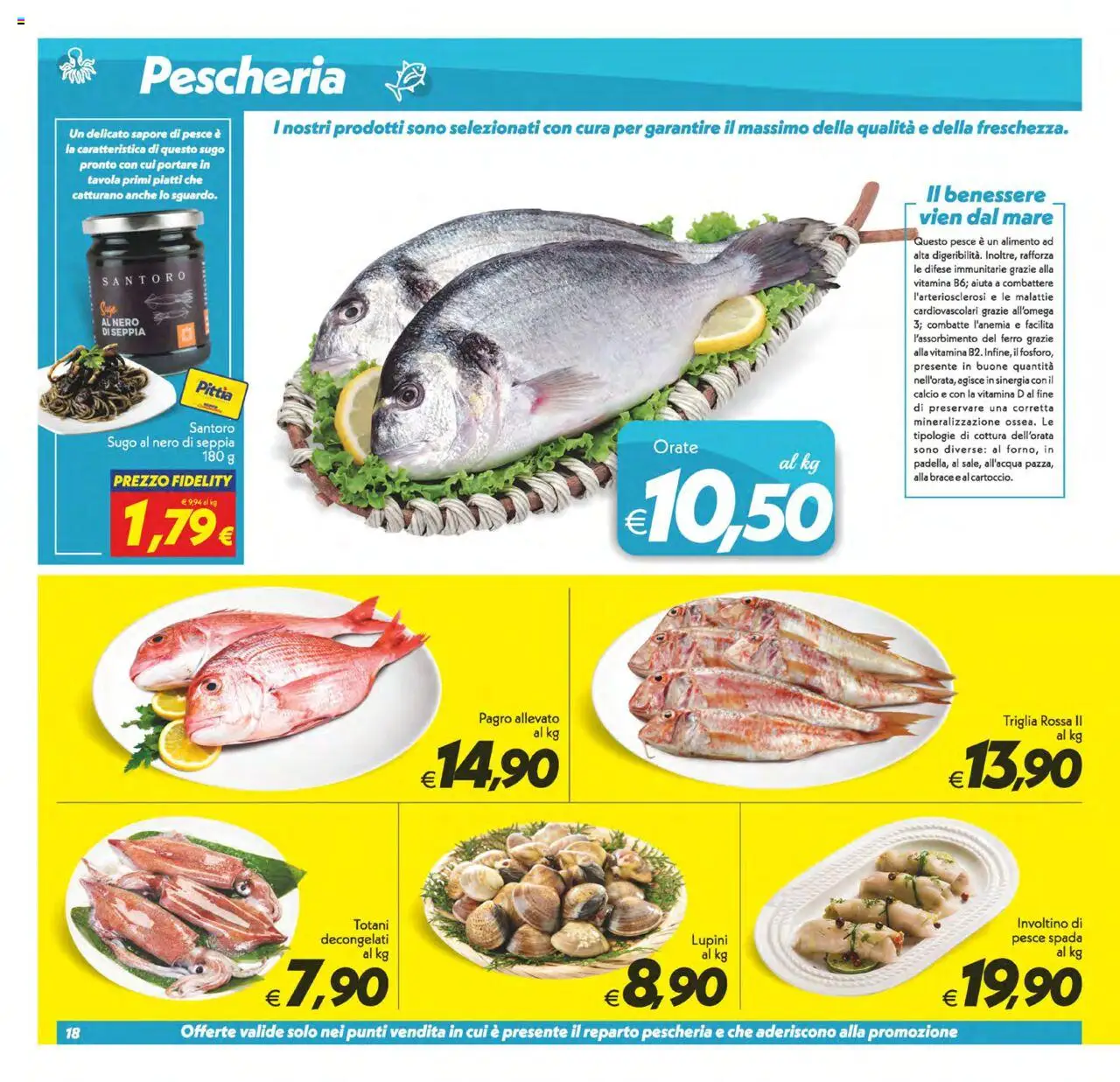 Volantino SuperConveniente del 13.06.2025 | Pagina: 18 | Prodotti: Lupini, Pesce, Sugo, Pesce spada