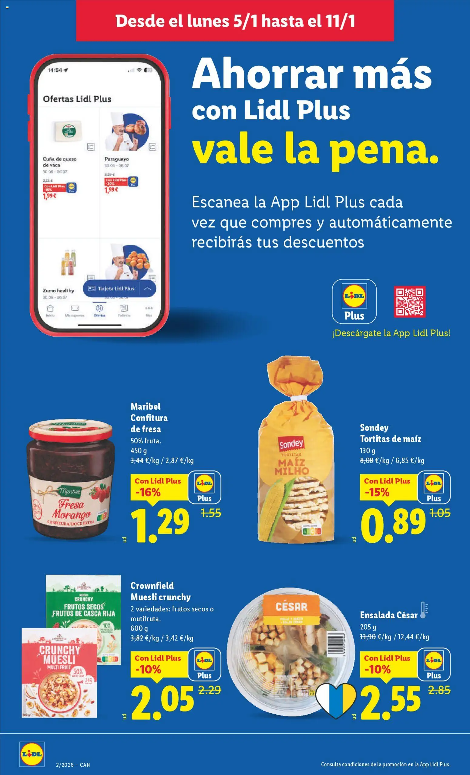 Lidl - Canarias │ válido desde el 05.01.2026 | Página: 18 | Productos: Queso, Ροζ πιπέρι, Frutos secos, Ensalada