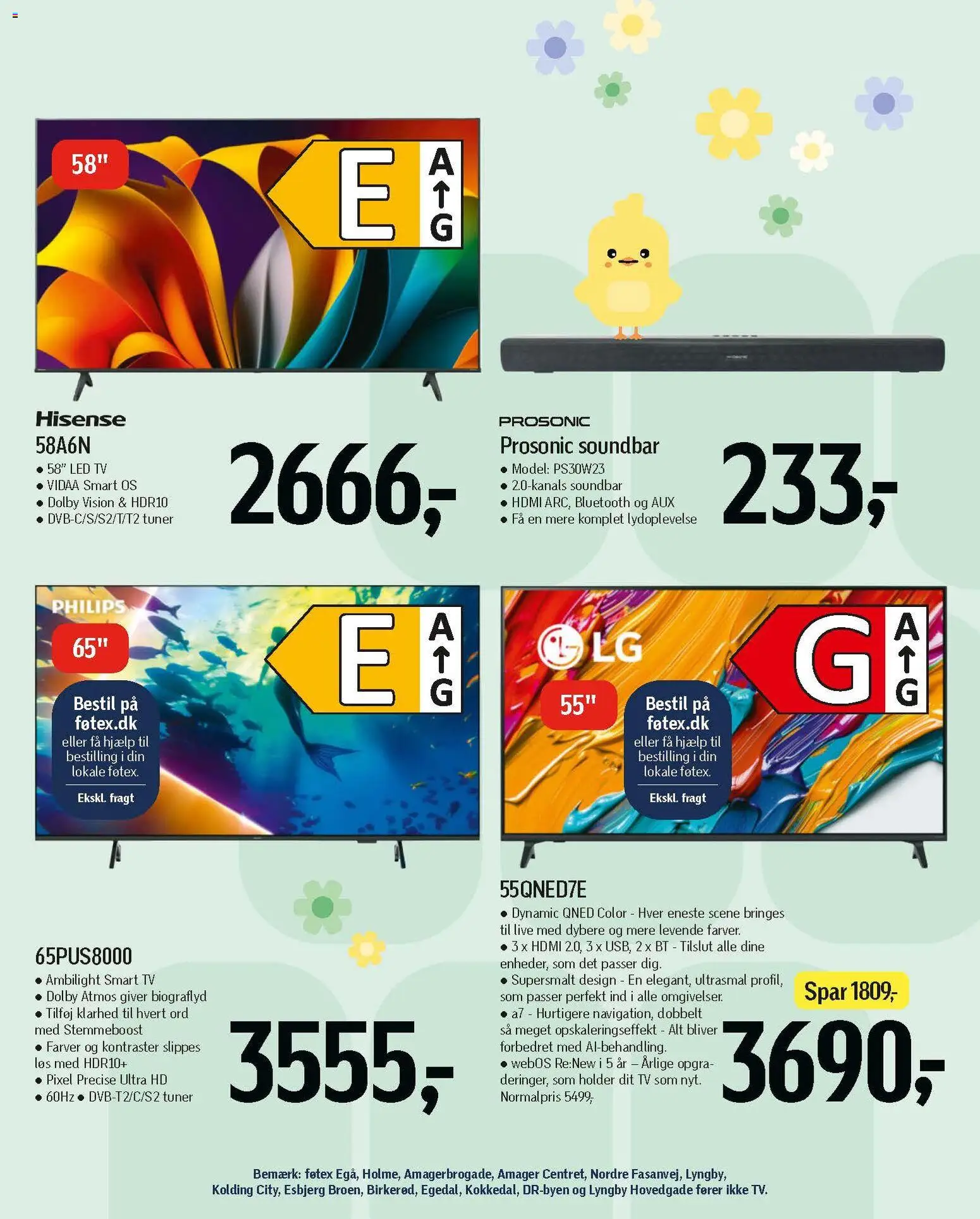 Føtex tilbudsavis – gyldig fra 13.03.2026 | Side: 45 | Produkter: Soundbar, Smart TV, TV, Søm