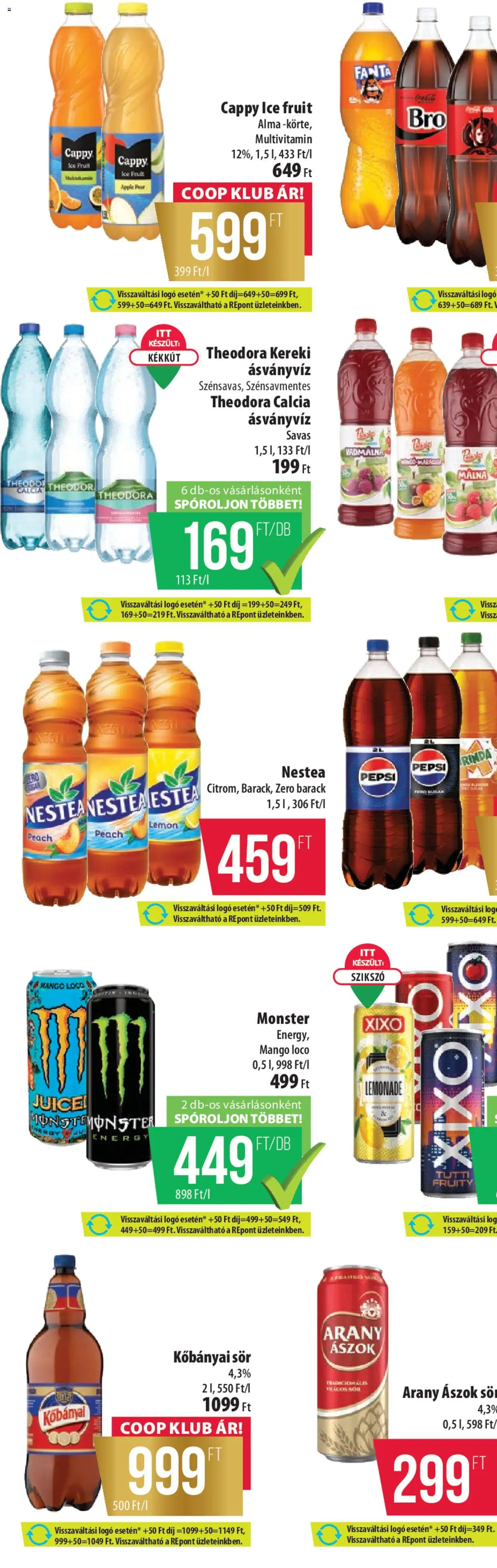COOP akciós ujság - amely érvényes a következő dátumtól: 09.10.2025 | Oldal: 16 | Termékek: Málna, Fanta, Ásványvíz, Paprika babura