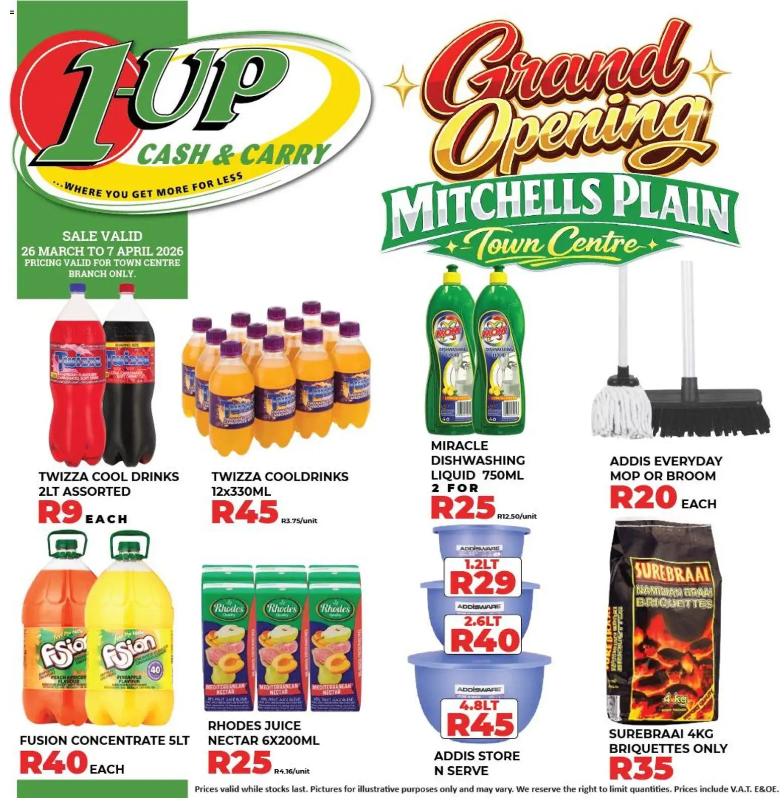 New 1UP Cash & Carry catalogue – valid from 26.03.2026 | Page: 16 | Products: Broom, Mop, Juice, Pineapple