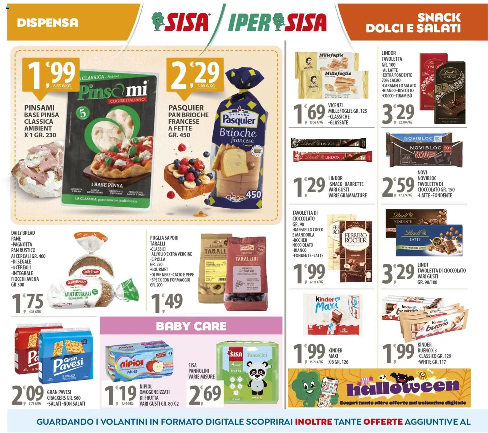 Volantino SISA del 24.10.2025 | Pagina: 10 | Prodotti: Cioccolato, Pepe, Crackers, Cocco