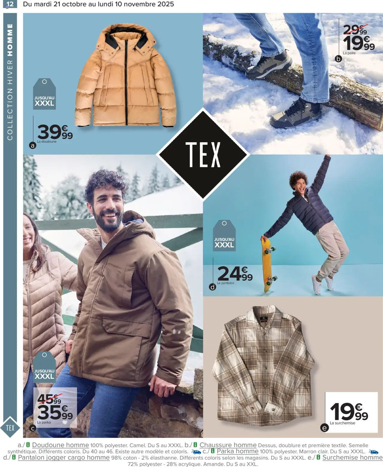{H1} | Page: 12 | Produits: Coton, Pantalon, Doudoune