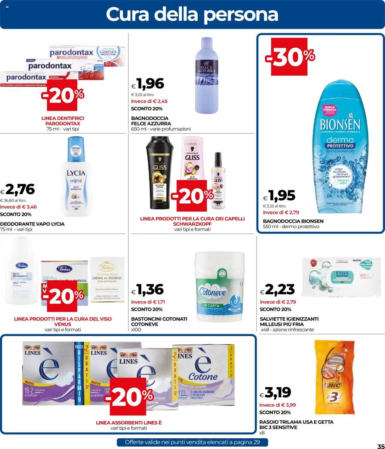 Volantino COOP del 14.08.2025 | Pagina: 35 | Prodotti: Crema, Deodorante, Detergente, Latte