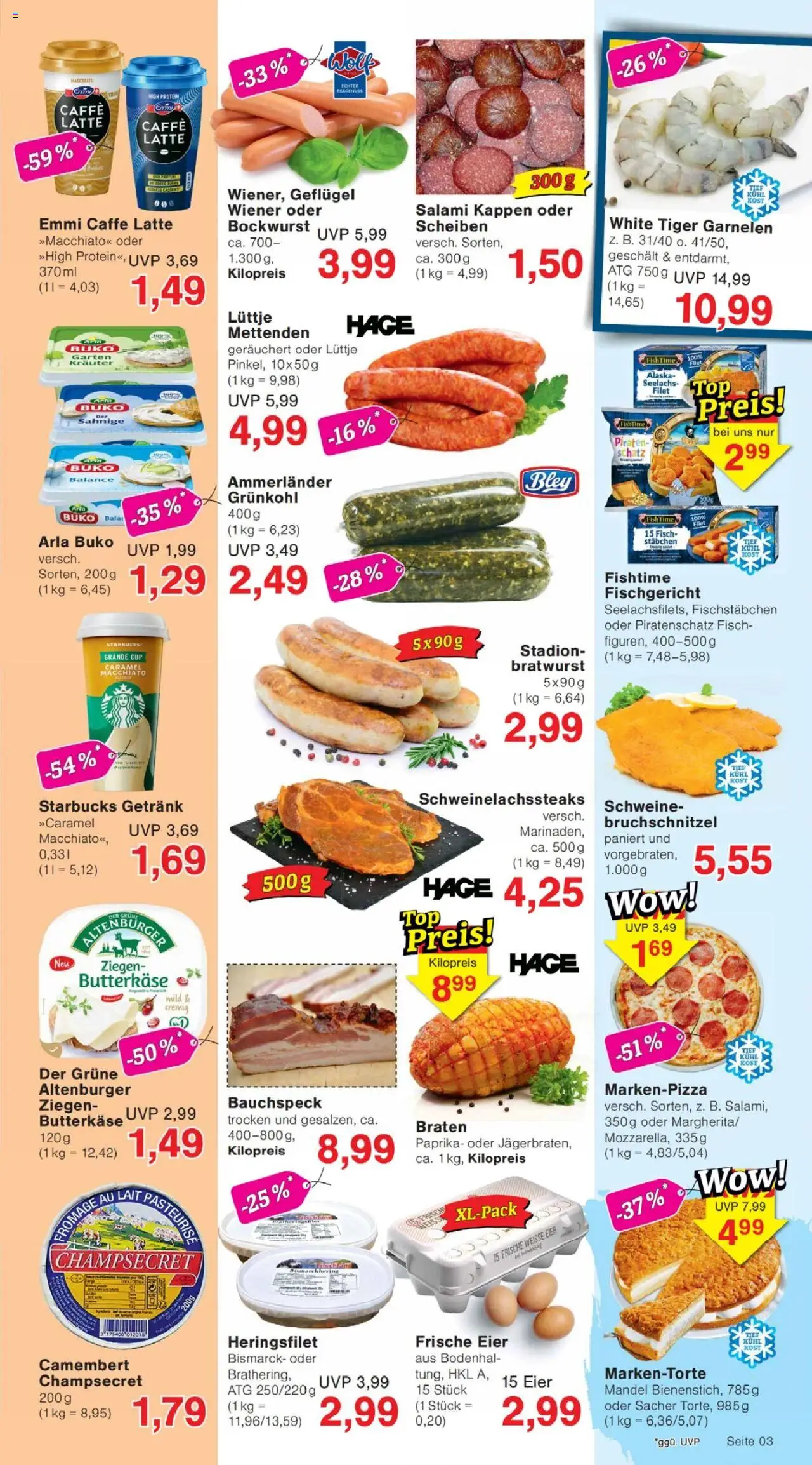 Jawoll Prospekt – gültig ab 13.10.2025 | Seite: 3 | Produkte: Bockwurst, Eier, Arla buko, Tiger garnelen