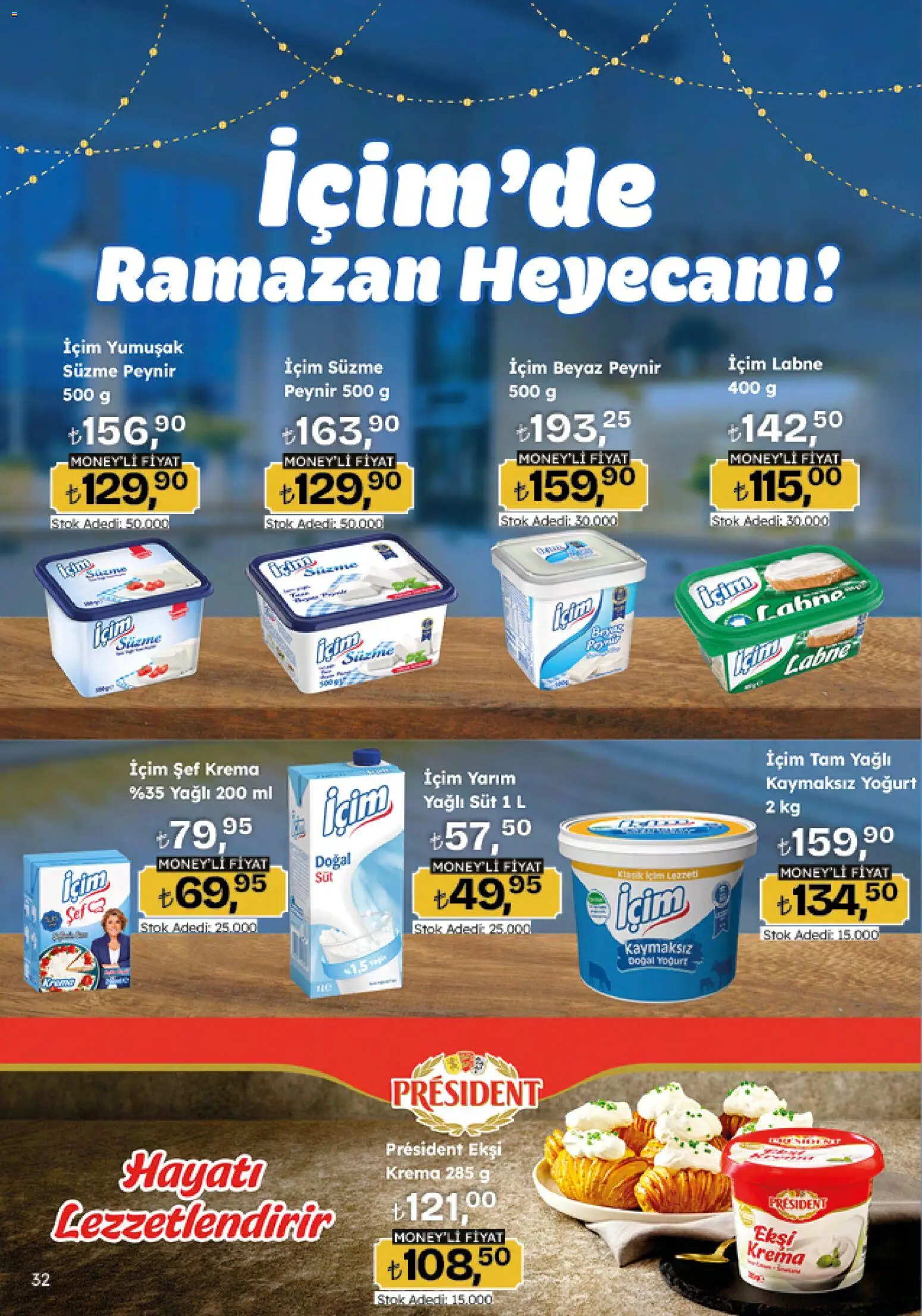 Migros Katalog - Migroskop - 26.02.2026 tarihinden itibaren geçerlidir | Sayfa: 32 | Ürünler: Süt, Peynir, Yoğurt, Ekşi krema