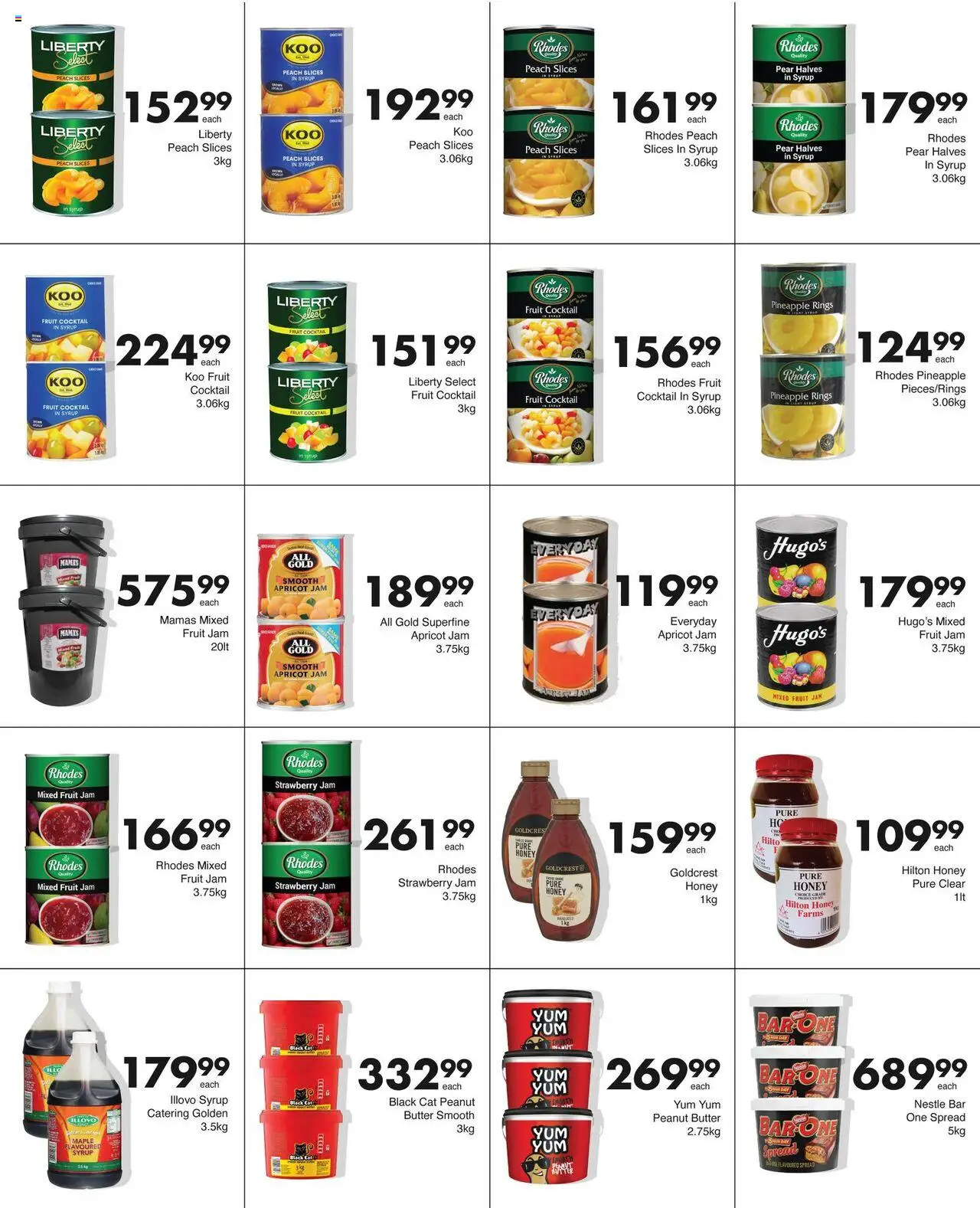 New Save catalogue – valid from 06.10.2025 | Page: 6 | Products: Jam, Peanut butter, Syrup, Peach