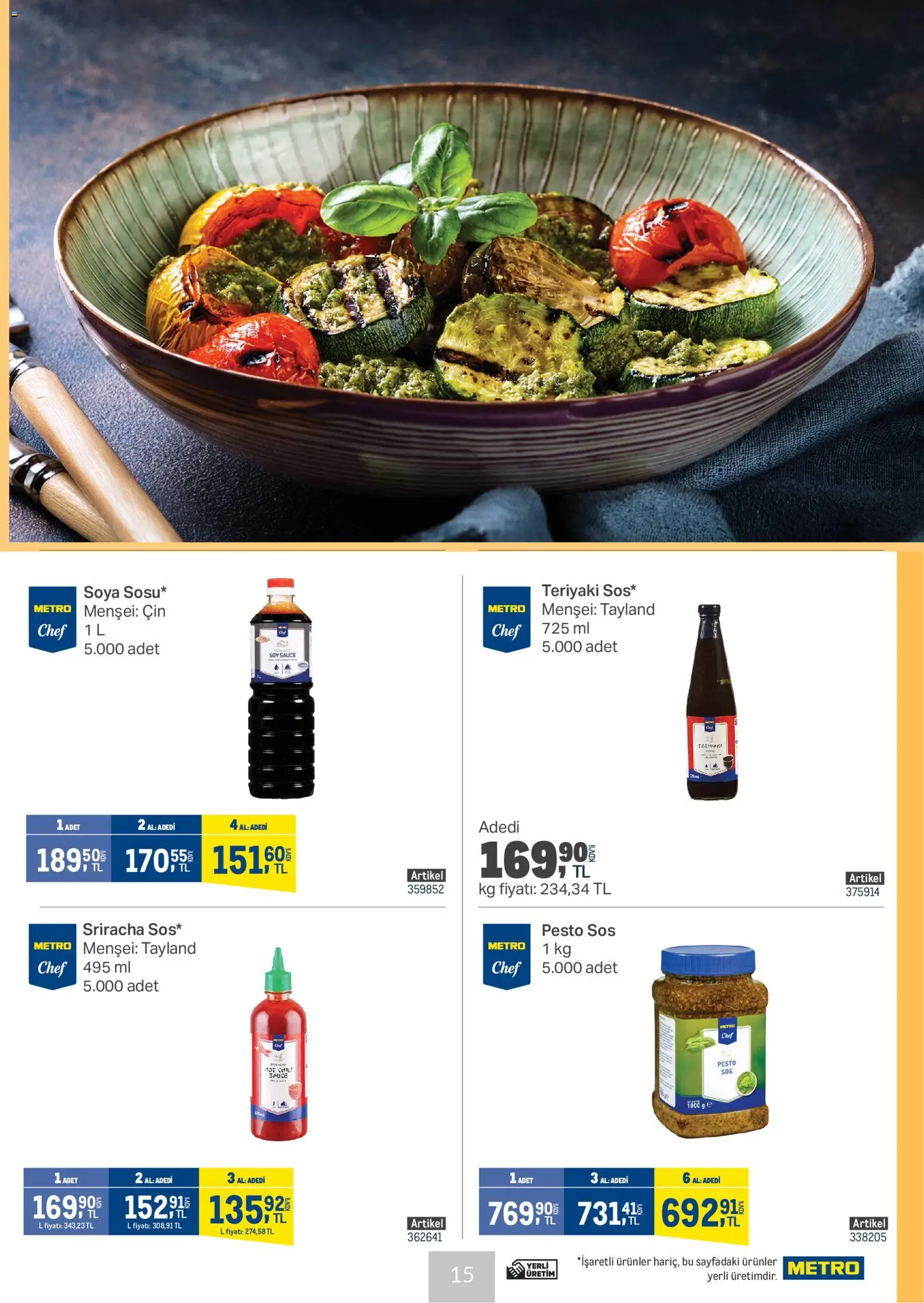 Metro - Et & Tavuk & Köfte Restoranları - 11.03.2026 tarihinden itibaren geçerlidir | Sayfa: 15