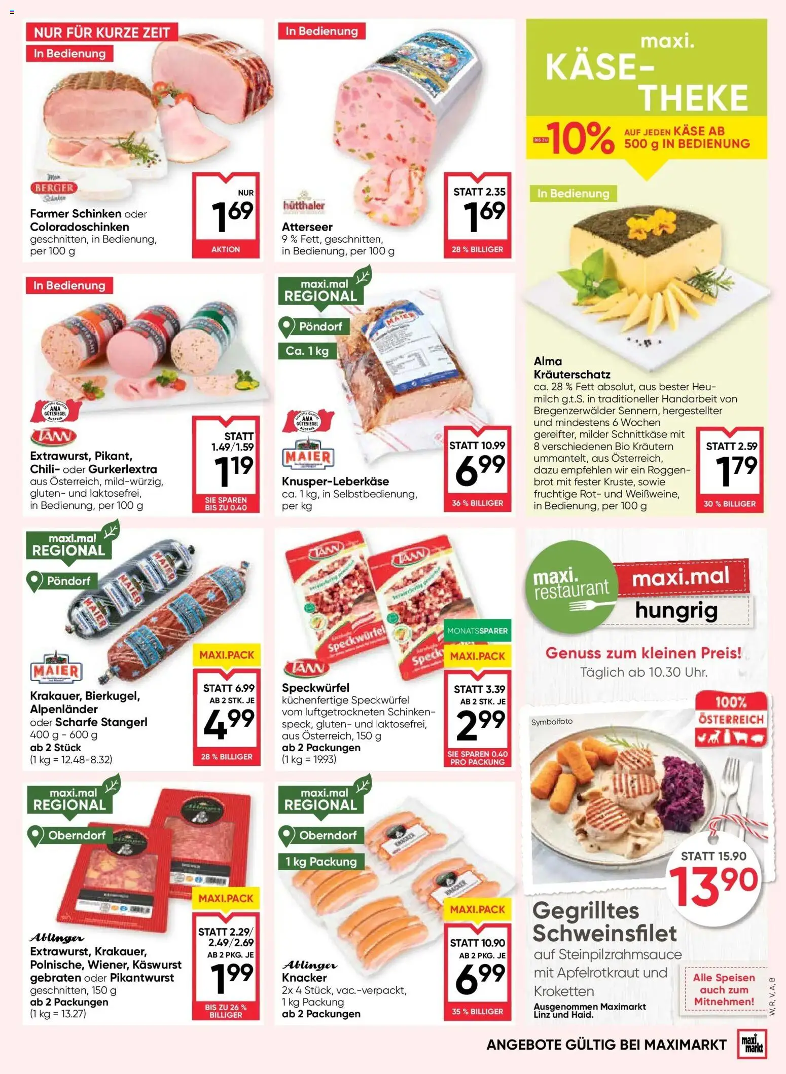 Maximarkt Anif gültig ab 23.10.2025 | Seite: 9 | Produkte: Chili, Milch, Käse, Schinken