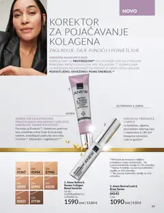 Anew Refine & Renew Collagen Boost korektor, Formula sa Protinol™ i kofeinom prekriva bez uvlačenja u fine linije ili stvaranje nabora, ostavljajući područje oko očiju čvršćim, blistavijim i zaglađenim - pregled AVON kataloga - važi od 01.11.2025 | Strana: 59