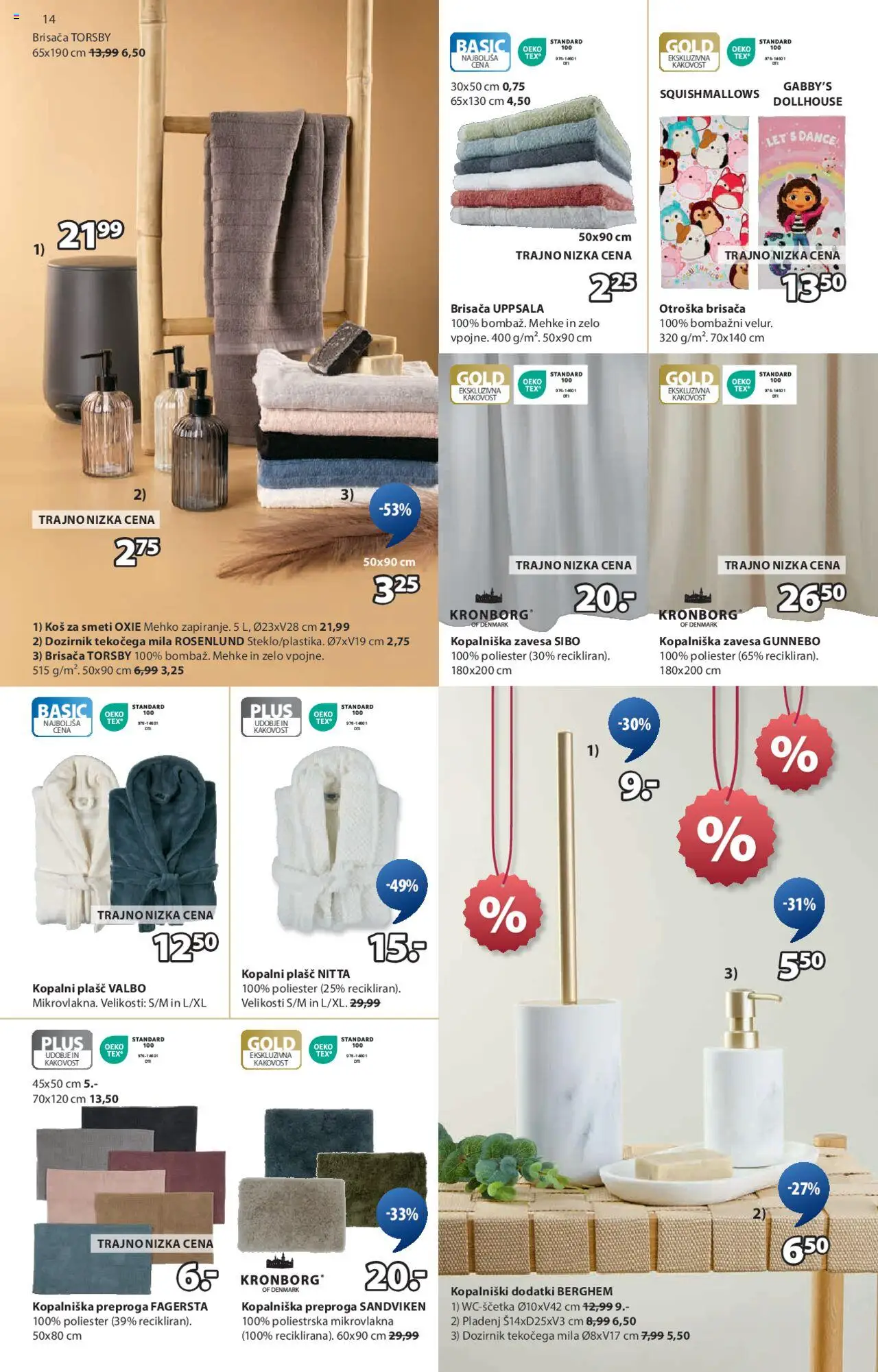 JYSK katalog │ velja od 02.07.2025 | Stran: 14 | Izdelki: Pregrinjalo, Prevleka, Blazina, Pogrinjek