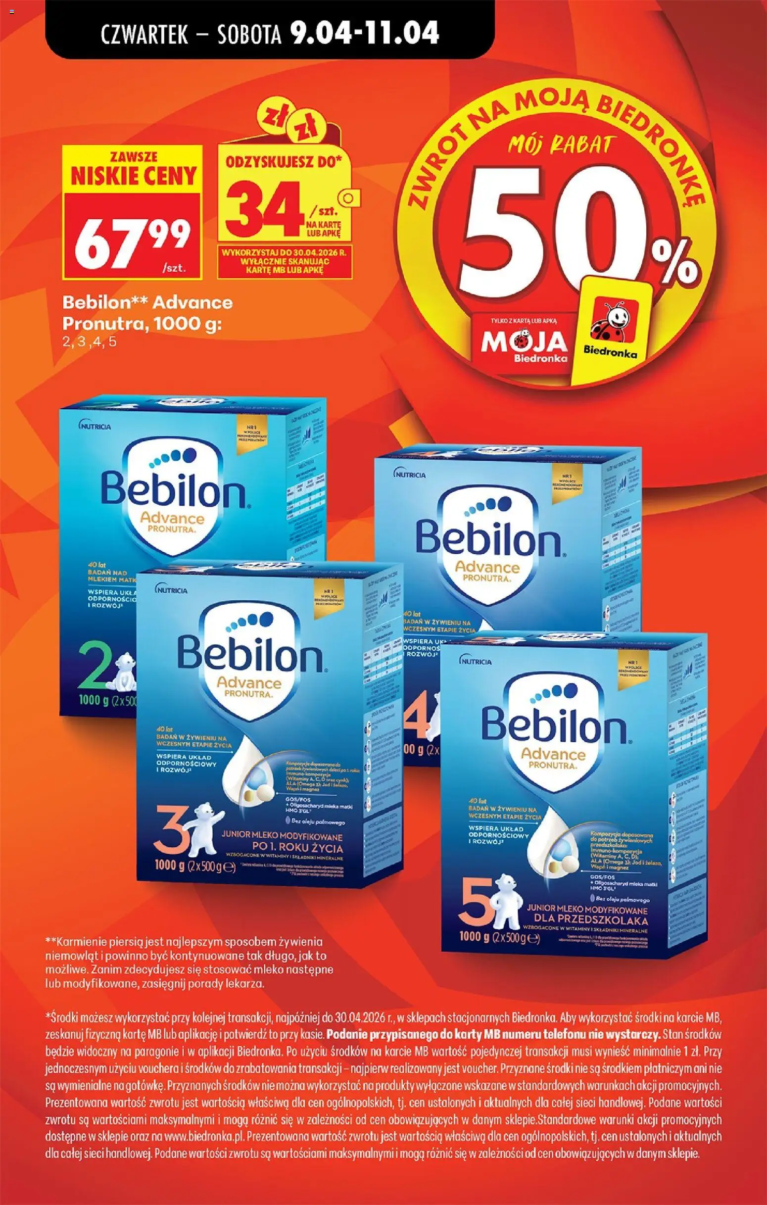 Biedronka Polsko leták - Codziennie niskie ceny od 09.04.2026 | Strana: 21 | Produkty: Omega 3, Mléko, Karty, Stan