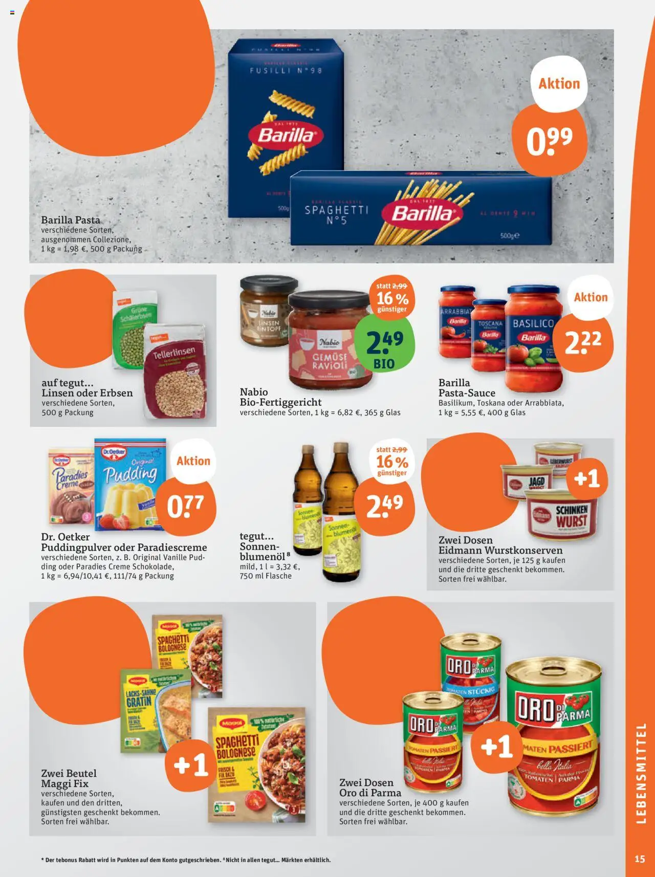 Tegut Prospekt - gültig ab dem 25.08.2025 | Seite: 17 | Produkte: Maggi, Schokolade, Wurst, Erbsen