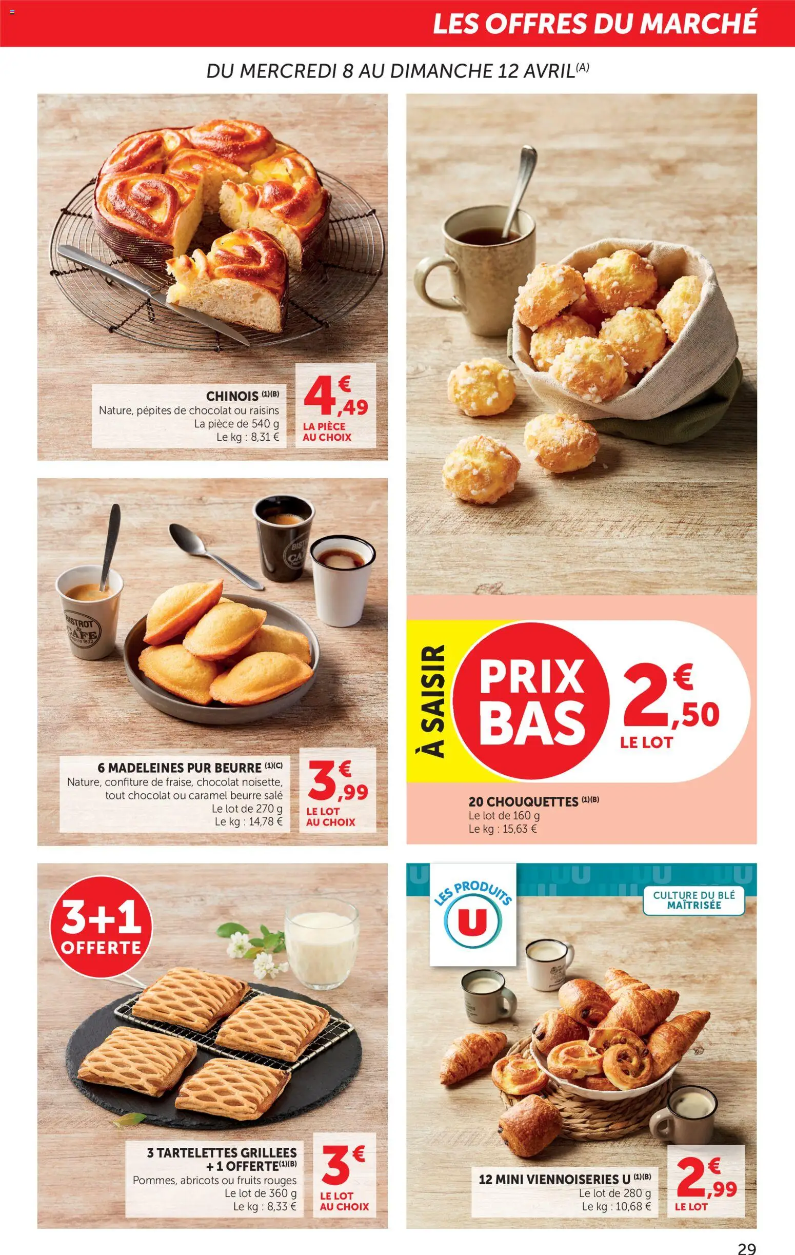 {H1} | Page: 29 | Produits: Pépites de chocolat, Viennoiseries, Beurre, Chocolat