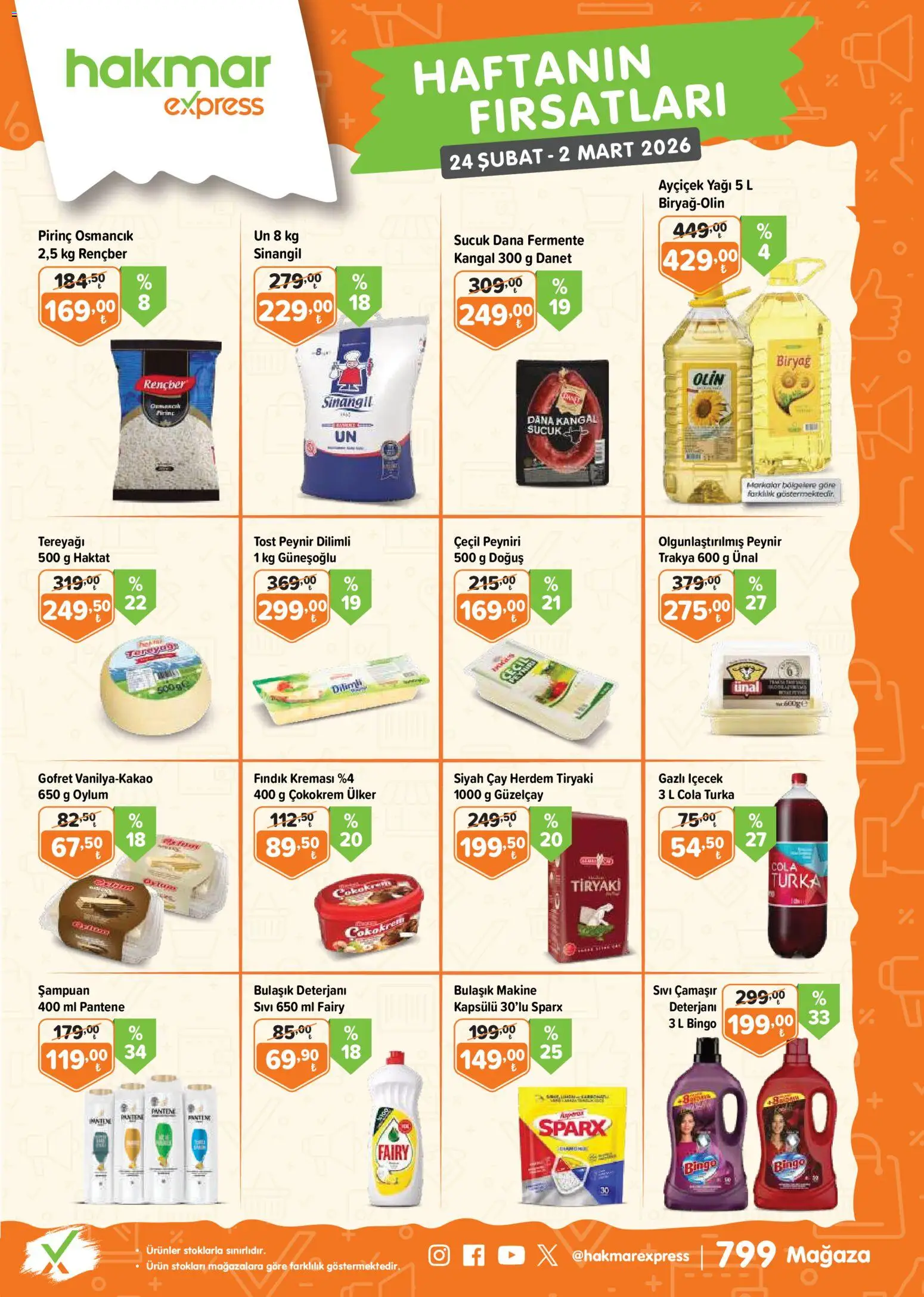 Hakmar Express Katalog - 24.02.2026 tarihinden itibaren geçerlidir | Sayfa: 1 | Ürünler: Tereyağı, Pirinç, Gazlı içecek, Sucuk