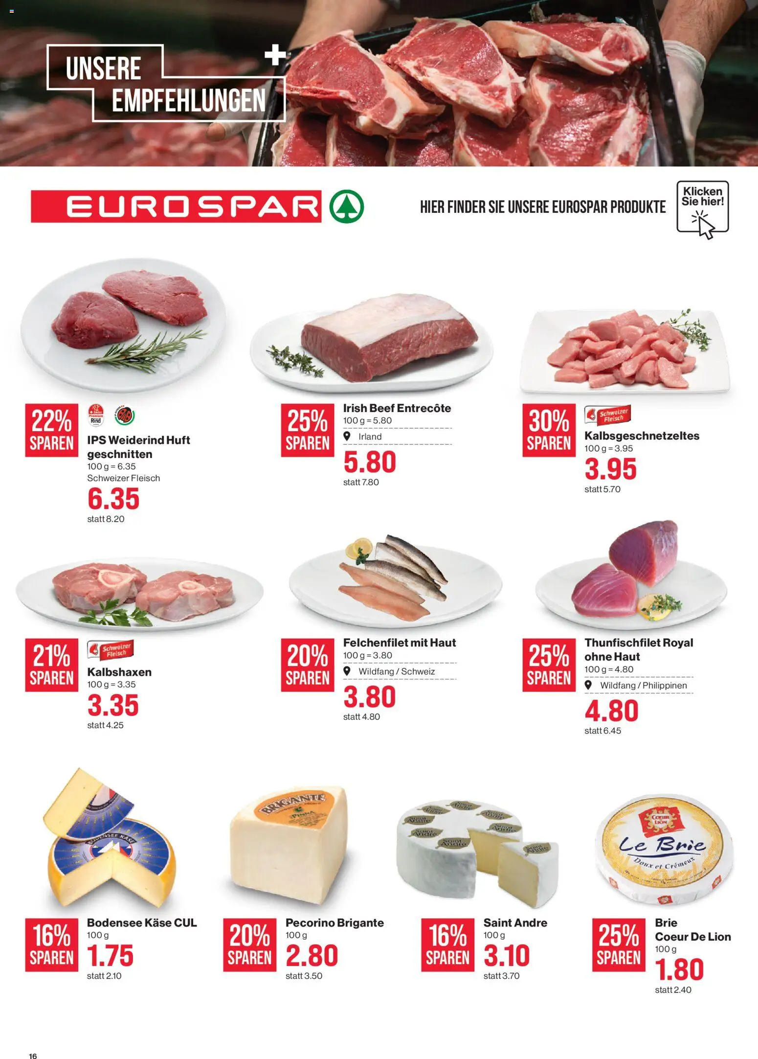 SPAR Aktionen – gültig ab 08.01.2026 | Seite: 16 | Produkte: Käse