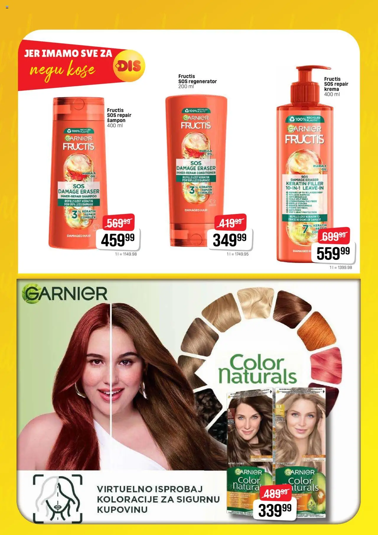 Super DIS katalog - važi od 15.08.2025 | Strana: 16 | Proizvode: Garnier, Šampon, Sos, Krema