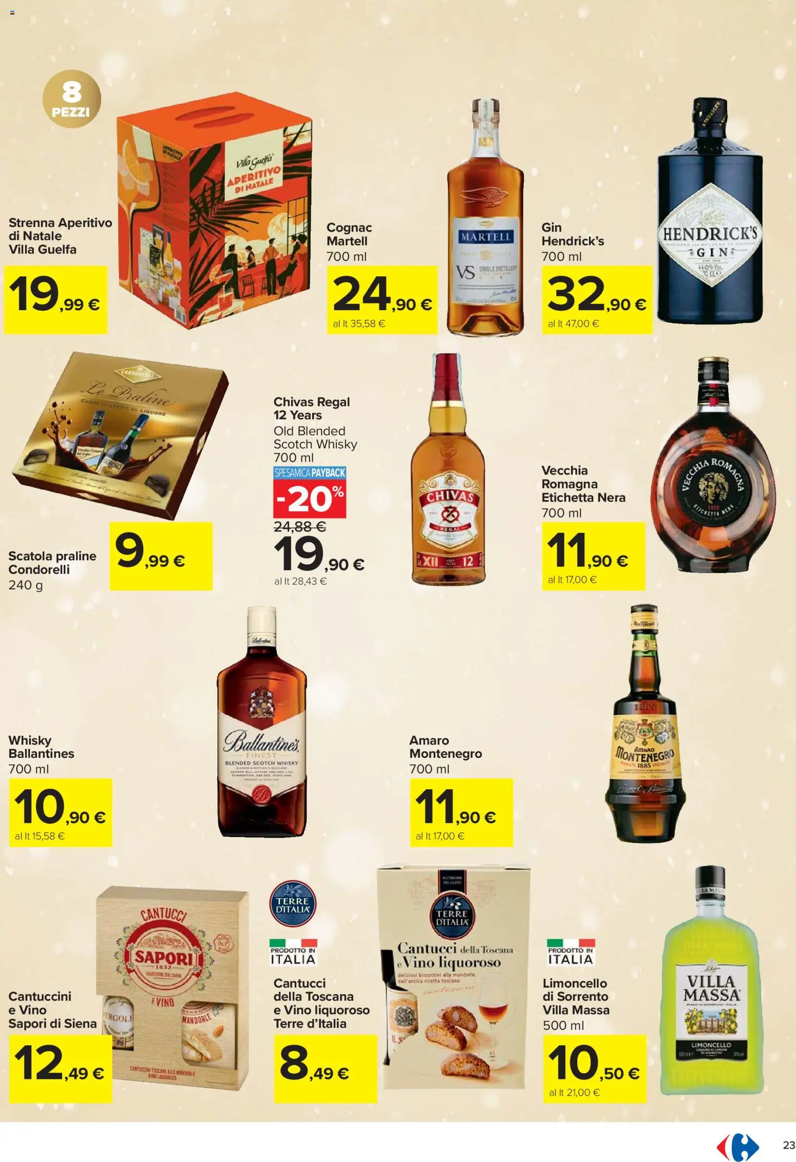 Volantino Carrefour del 27.11.2025 | Pagina: 23 | Prodotti: Tè, Vino, Scatola, Amaro