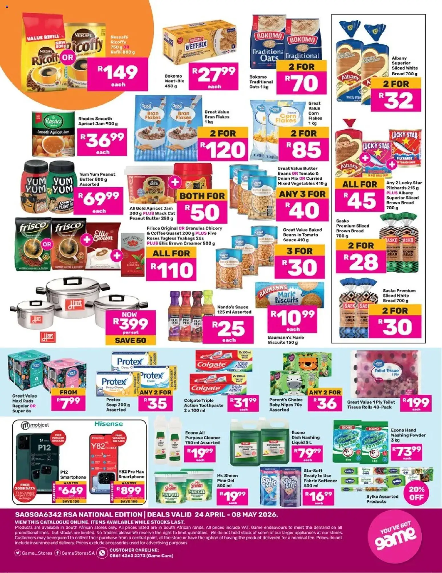 Game Catalogue valid from 24.04.2026 | Page: 2 | Products: Biscuits, Bread, Spajalice, Sauce