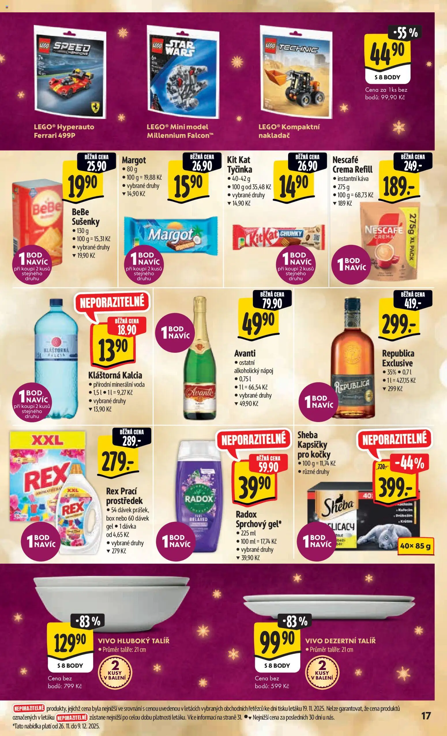 Albert leták - Hypermarket od 26.11.2025 | Strana: 27 | Produkty: Voda, Prací prostředek, Talíř, Minerální voda