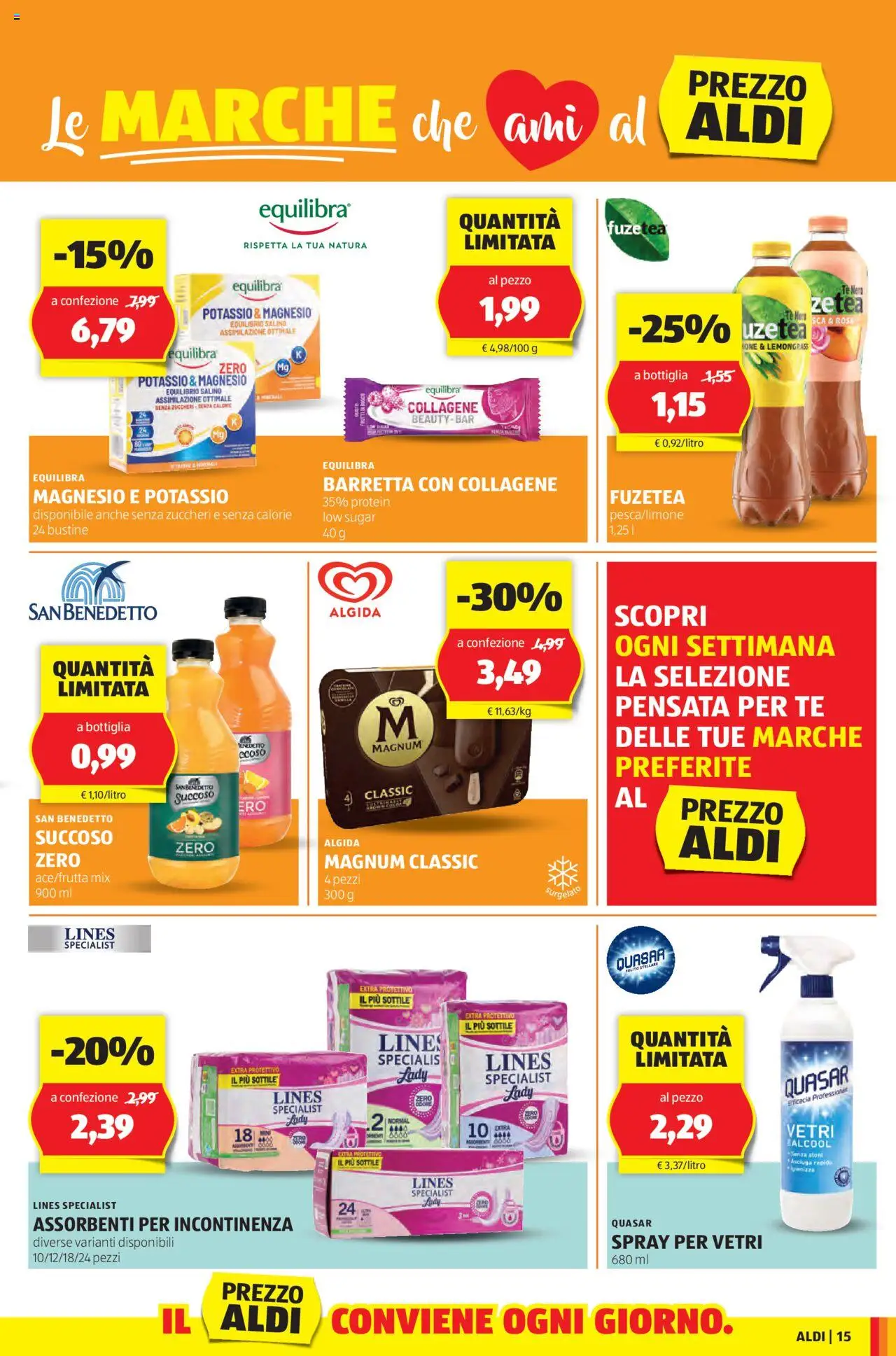 Volantino Aldi del 25.08.2025 | Pagina: 15 | Prodotti: Tè, Barretta, Bottiglia