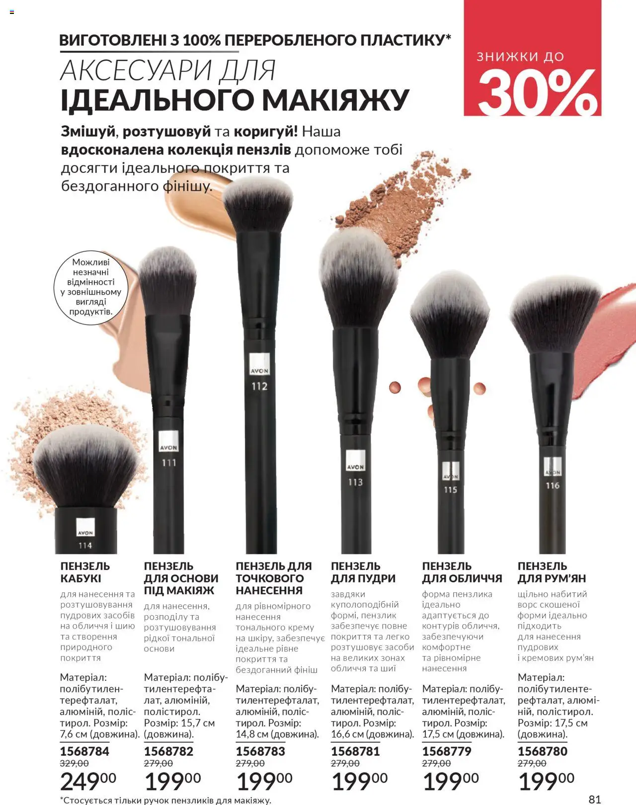 AVON Kаталог - дійснийкції з 01.10.2025 | Сторінка: 81 | Товари: Пензлик