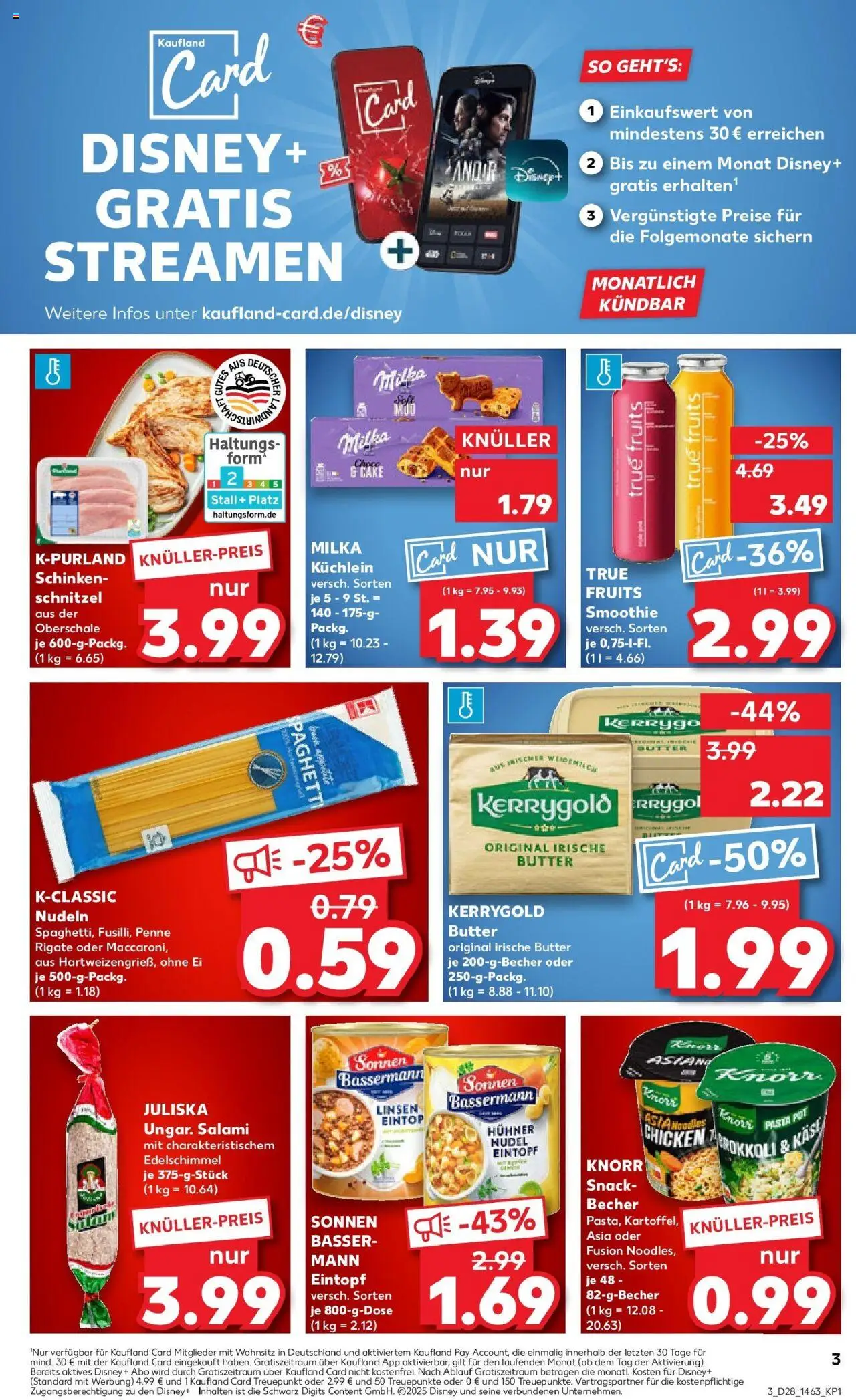 Kaufland prospekt Dossenheim	 - gültig ab dem 13.07.2025 | Seite: 18 | Produkte: Butter, Knorr, Schinken, Nudeln