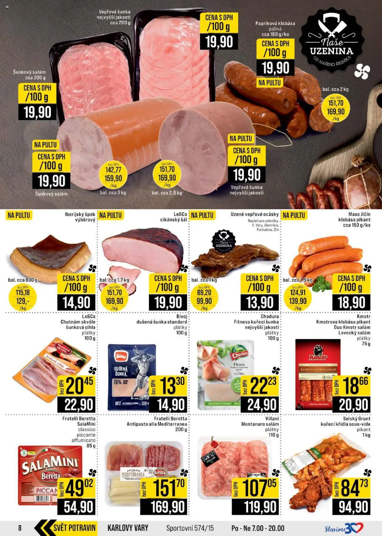 Jip leták - Cash & Carry od 22.10.2025 | Strana: 8 | Produkty: Klobása, Kuřecí Křídla, Maso, Lovecký salám