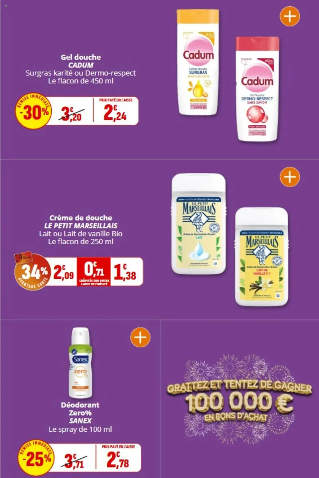 | Page: 52 | Produits: Gel douche, Déodorant, Lait, Crème