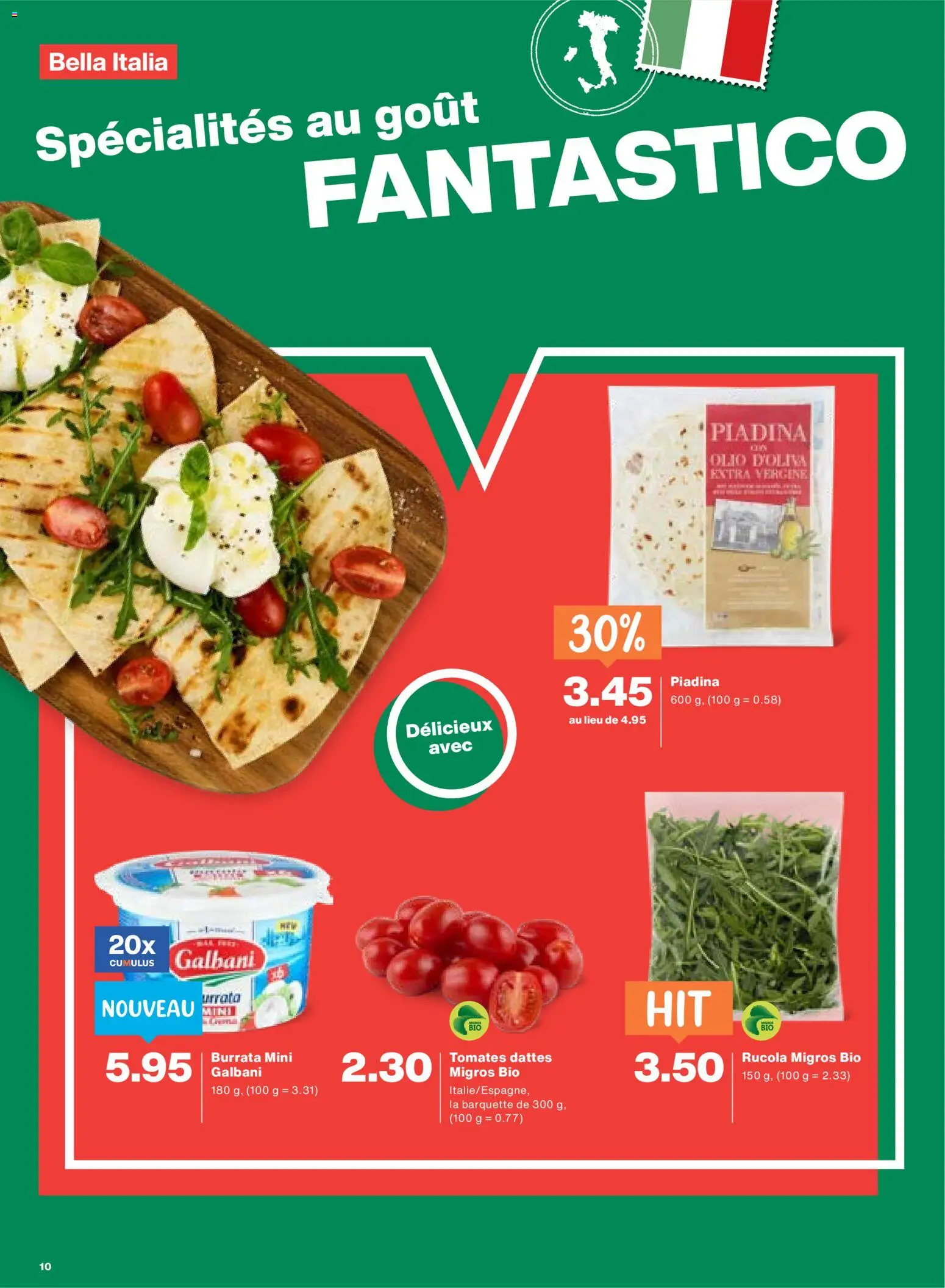 Migros aktionen FR – gültig ab 09.04.2026 | Seite: 10 | Produkte: Rucola, Fennikel