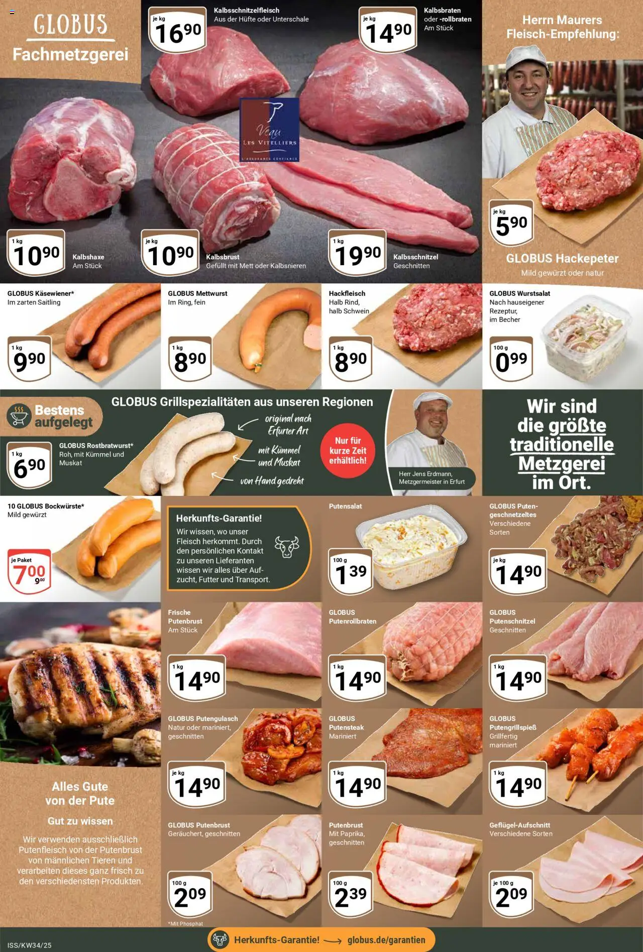Globus Prospekt 	 - gültig ab dem 18.08.2025 | Seite: 7 | Produkte: Pute, Putenschnitzel, Fleisch, Hackfleisch