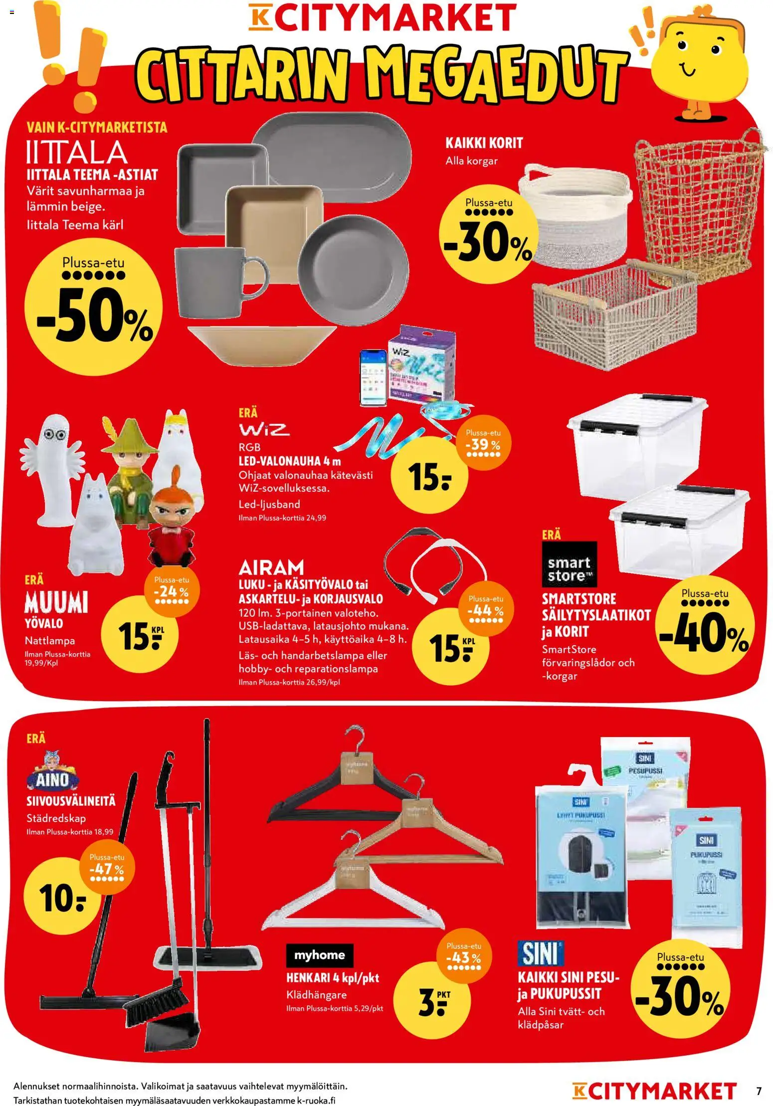 K-Citymarket tarjoukset – voimassa 19.01.2026 alkaen | Sivu: 7 | Tuotteet: Säilytyslaatikot, Henkari