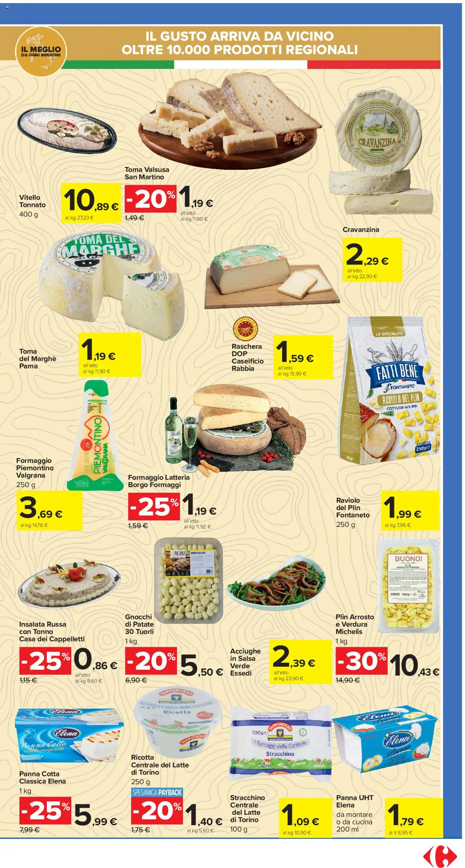 Volantino Carrefour del 16.12.2025 | Pagina: 13 | Prodotti: Acciughe, Tonno, Stracchino, Ricotta