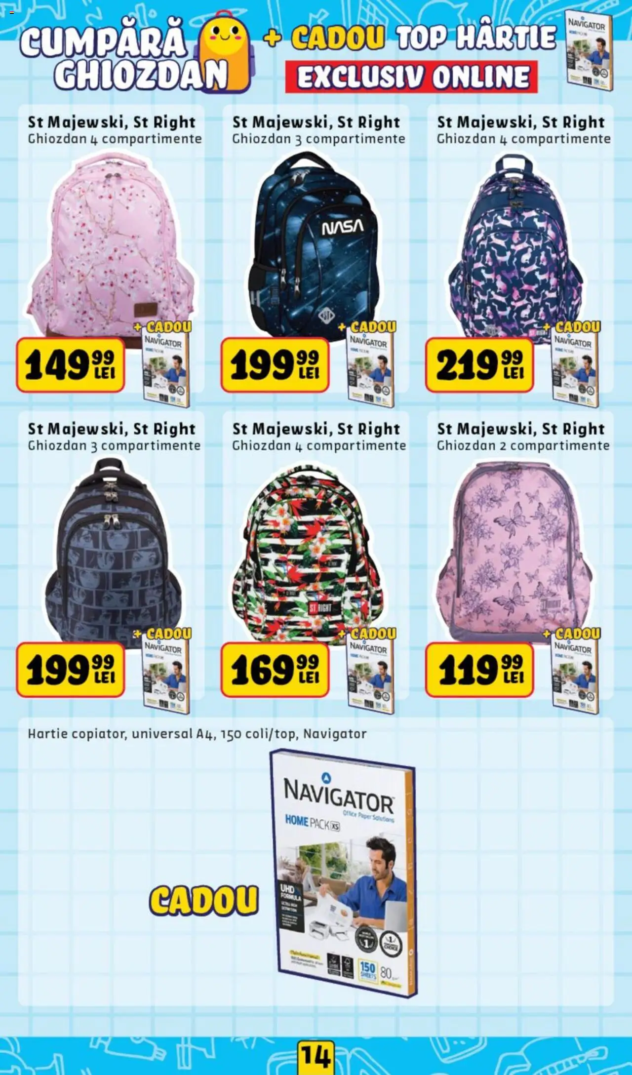 Noriel catalog - Back to School – valabil de la 11.08.2025 | Pagină: 14 | Produse: Top, Ghiozdan