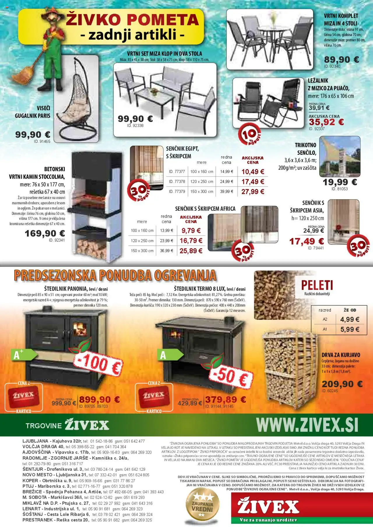 Živex katalog │ velja od 20.08.2025 | Stran: 8 | Izdelki: Gugalnik, Miza, Stol, Štedilnik