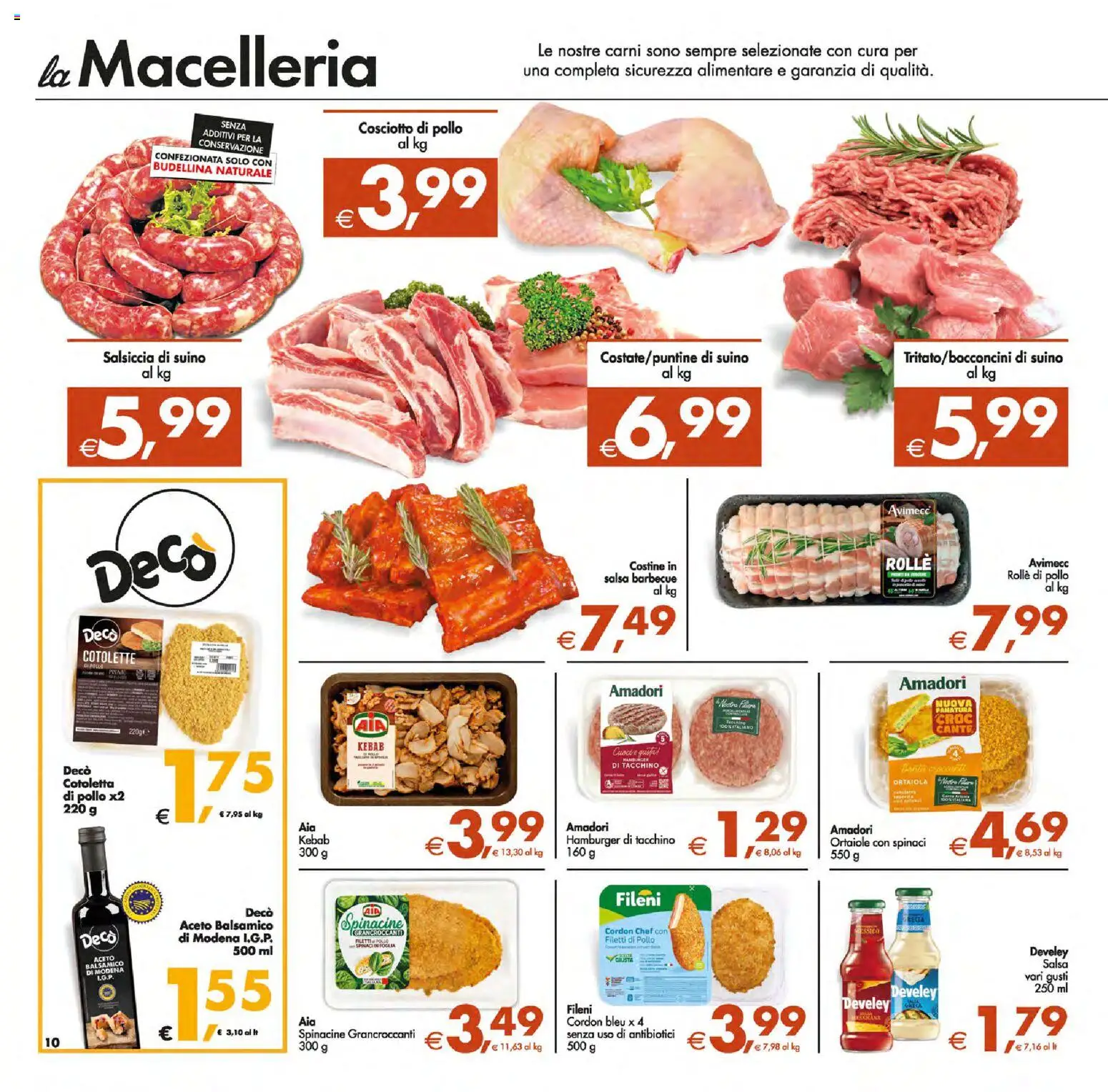 Volantino Decò del 13.01.2026 | Pagina: 10 | Prodotti: Salsa, Suino, Salsiccia, Hamburger