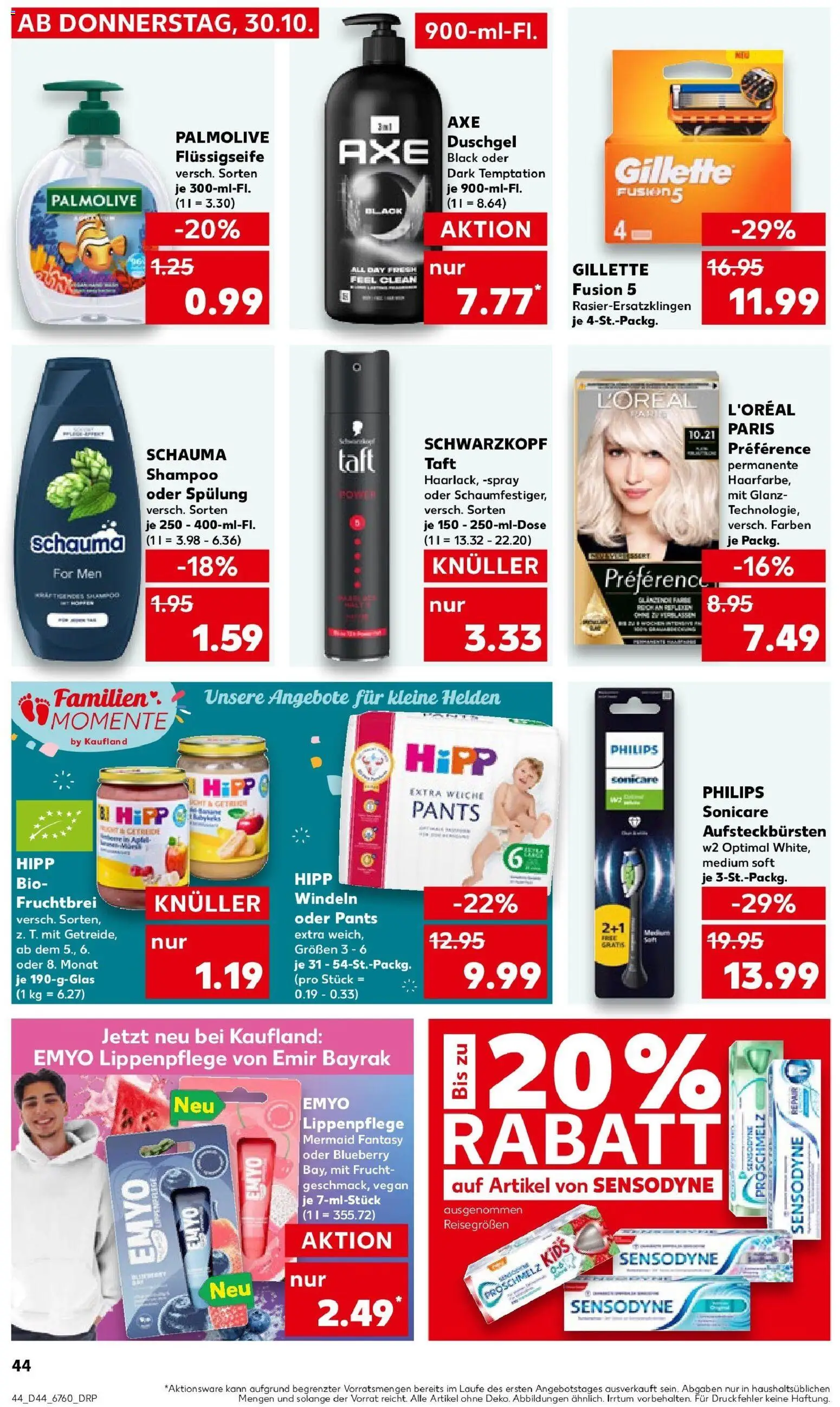 Kaufland prospekt Kulmbach	 – gültig ab 30.10.2025 | Seite: 44 | Produkte: Philips, Shampoo, Spülung, Lip Balm