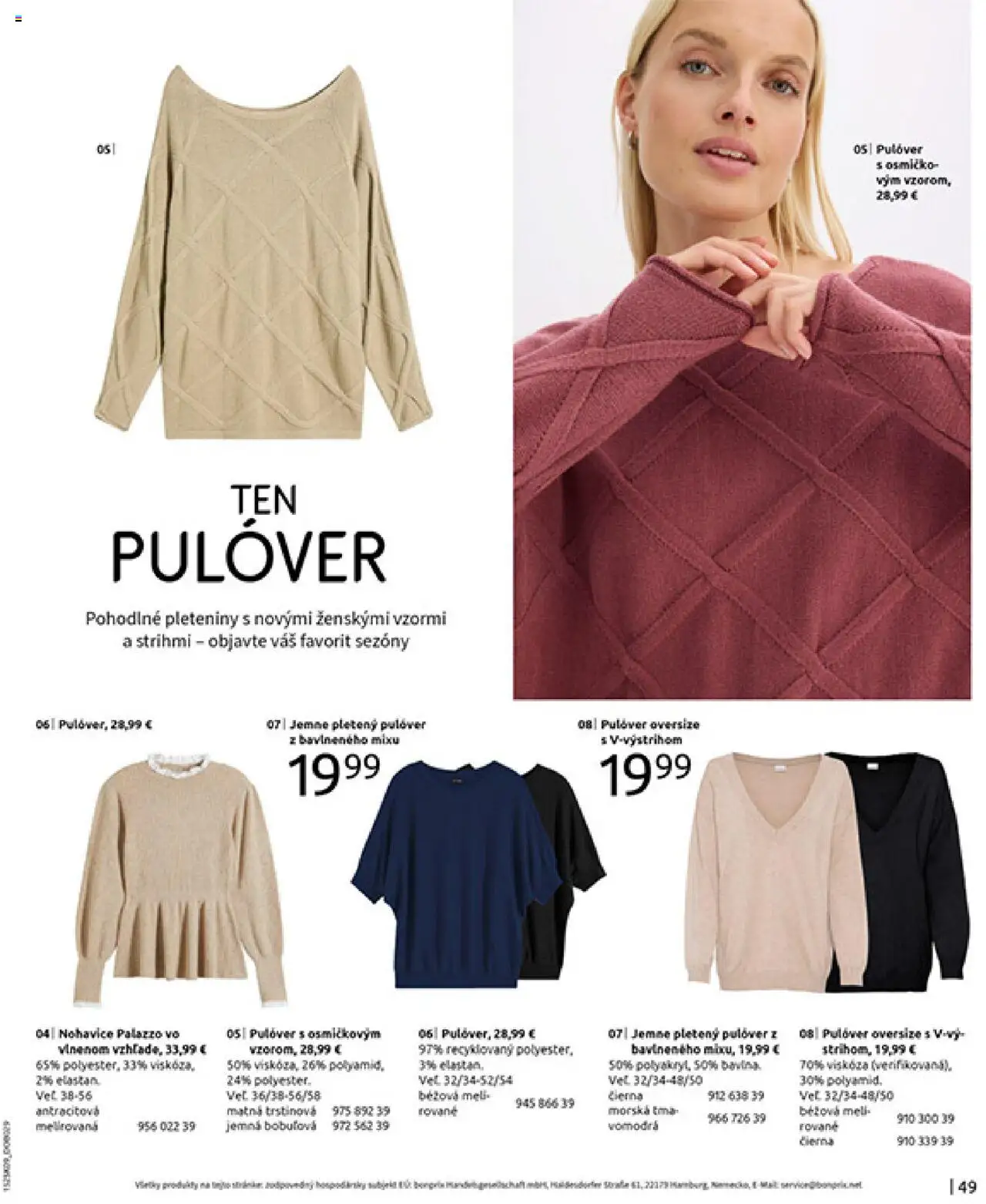 Nové Bonprix akcie – leták je platný od 23.09.2025 | Strana: 51 | Produkty: Nohavice