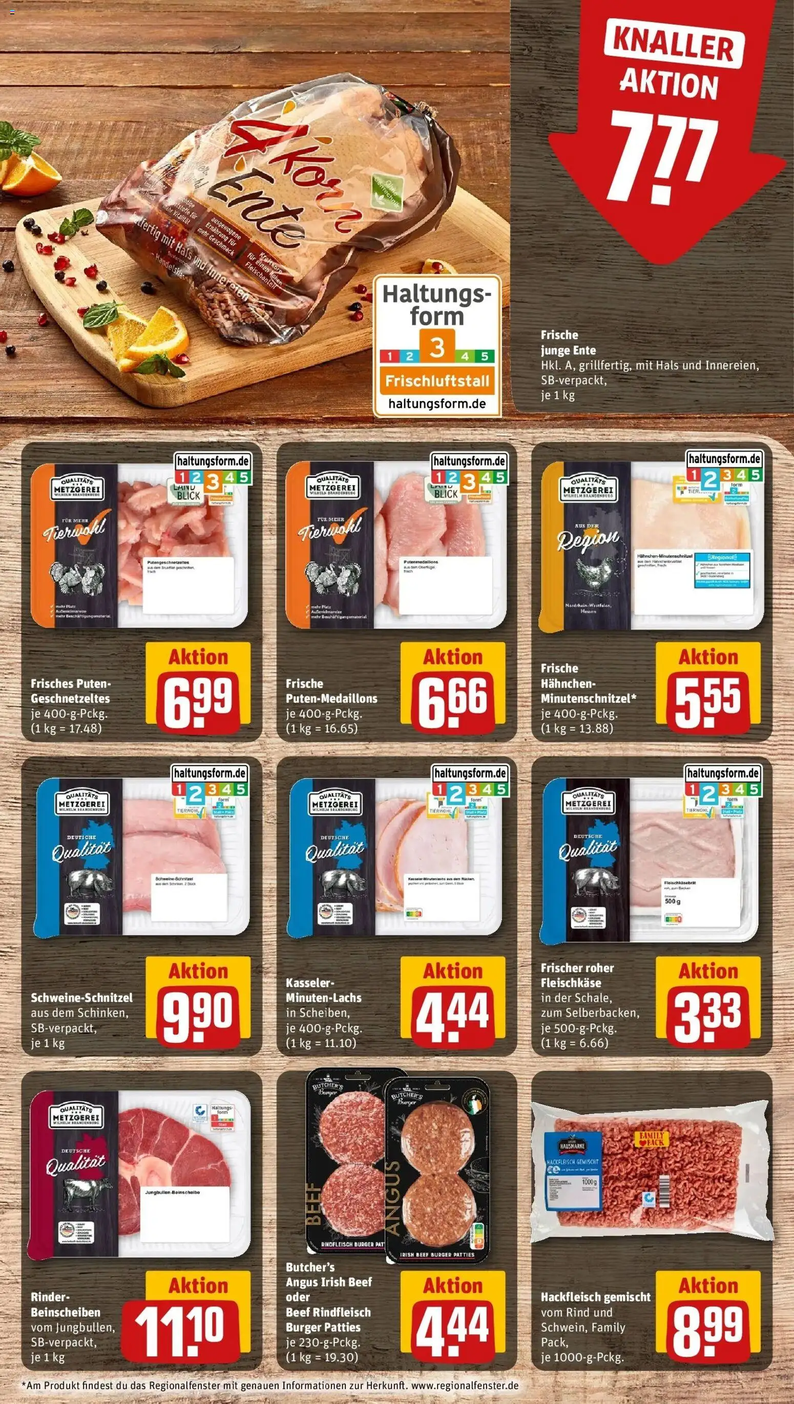 Rewe Prospekt Schlitz	 – gültig ab 01.03.2026 | Seite: 8 | Produkte: Burger, Schnitzel, Ente, Hackfleisch