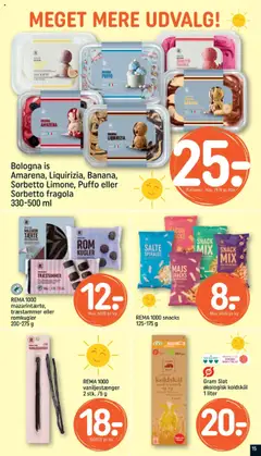 Rema 1000 Tilbudsavis gyldig fra 12.07.2025 | Side: 15 | Produkter: Koldskål, Romkugler, Majs, Is