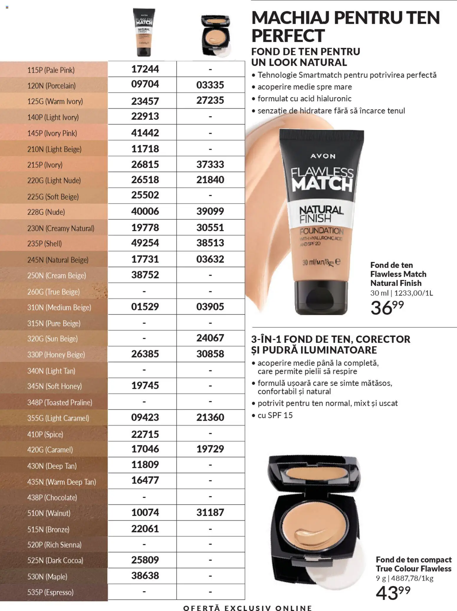 Noul catalog Avon – valabil de la 01.02.2026 | Pagină: 200 | Produse: Fond de ten, Machiaj, Pudră, Praline