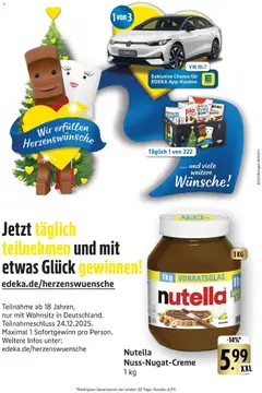 Nutella Nuss-Nugat-Creme, 1 kg ab 08.12.2025 gültig | Seite: 44 | Produkte: Nutella